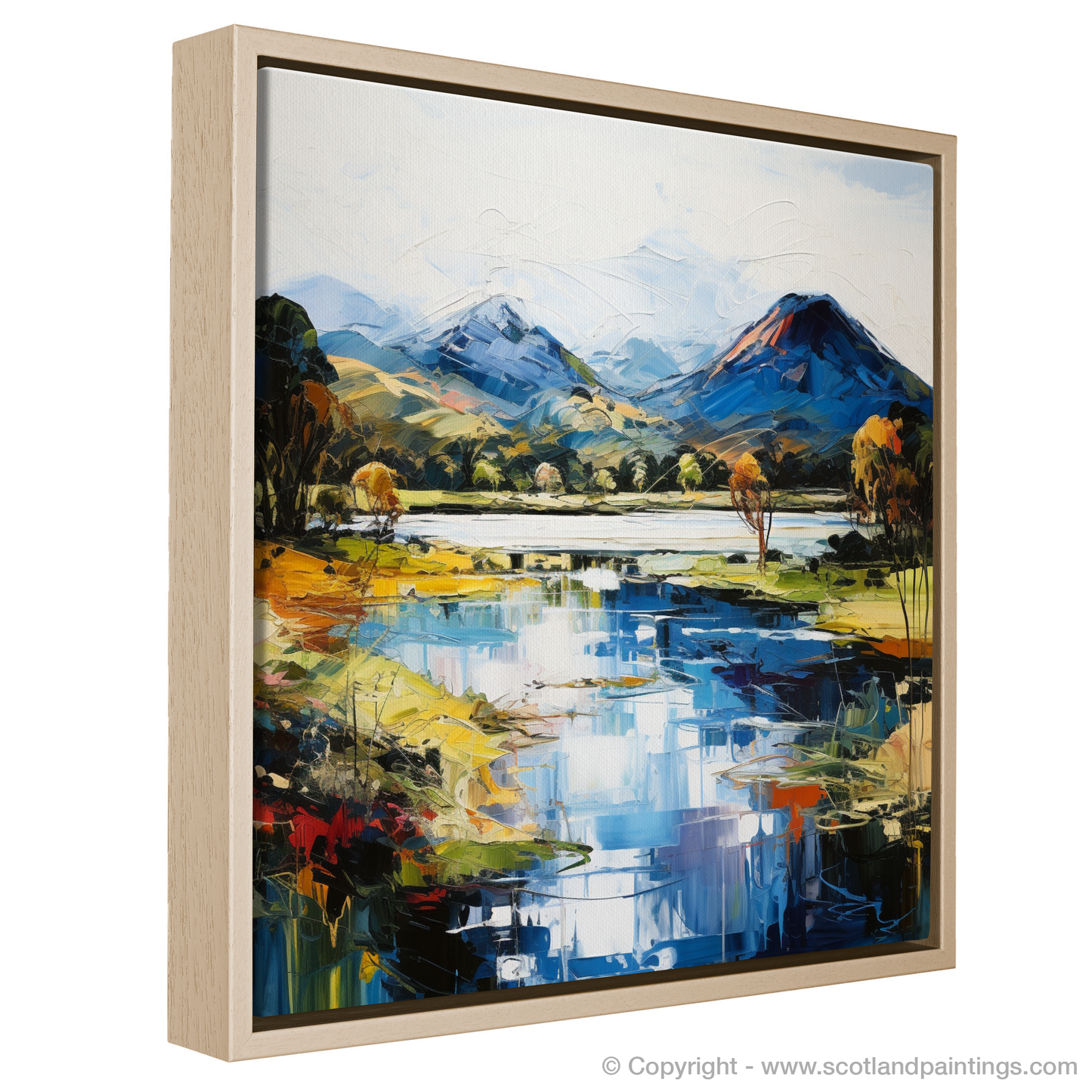 Painting and Art Print of Loch Ard, Stirling entitled "Expressionist Enchantment of Loch Ard".