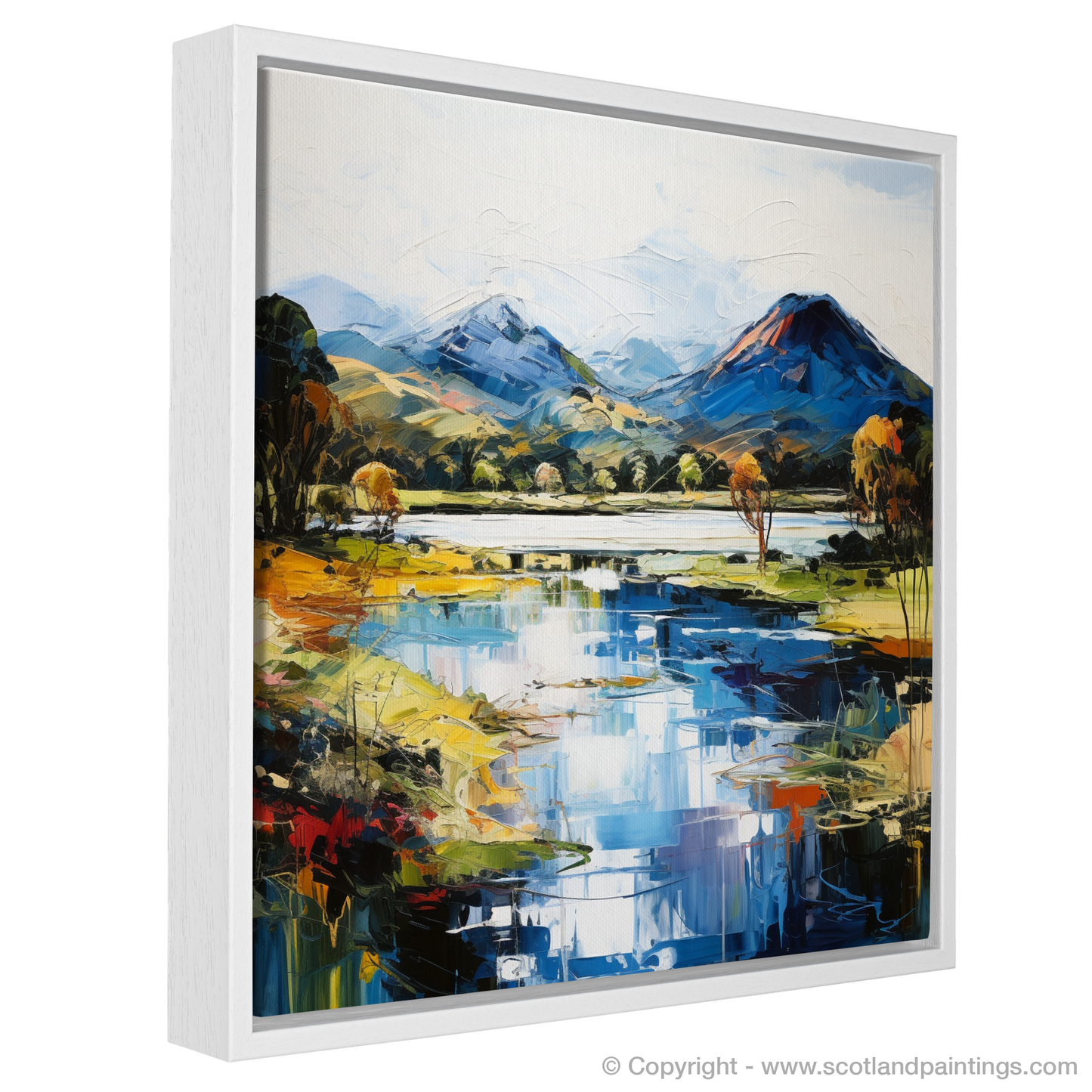 Painting and Art Print of Loch Ard, Stirling entitled "Expressionist Enchantment of Loch Ard".