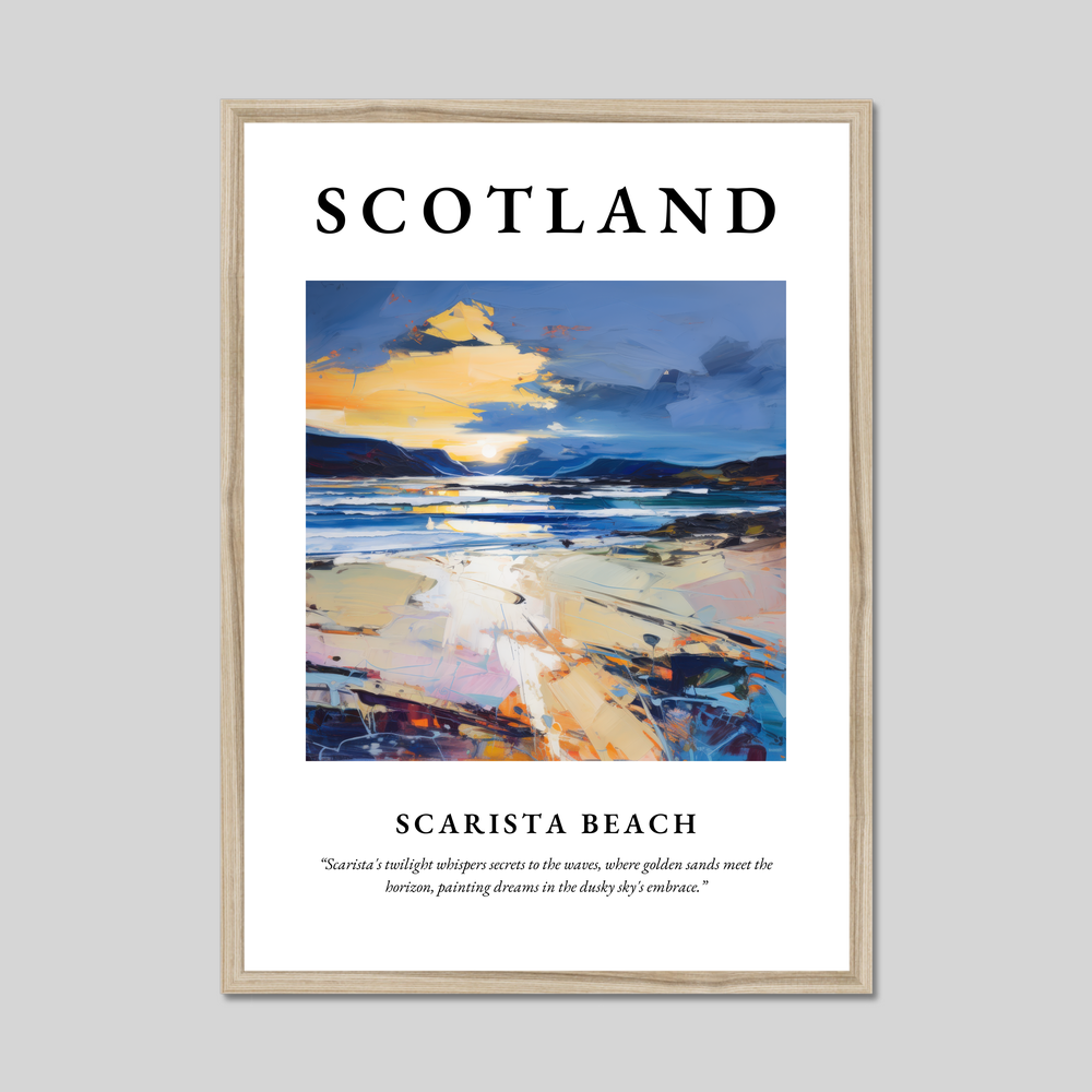 Poster in a natural frame with the word Scotland