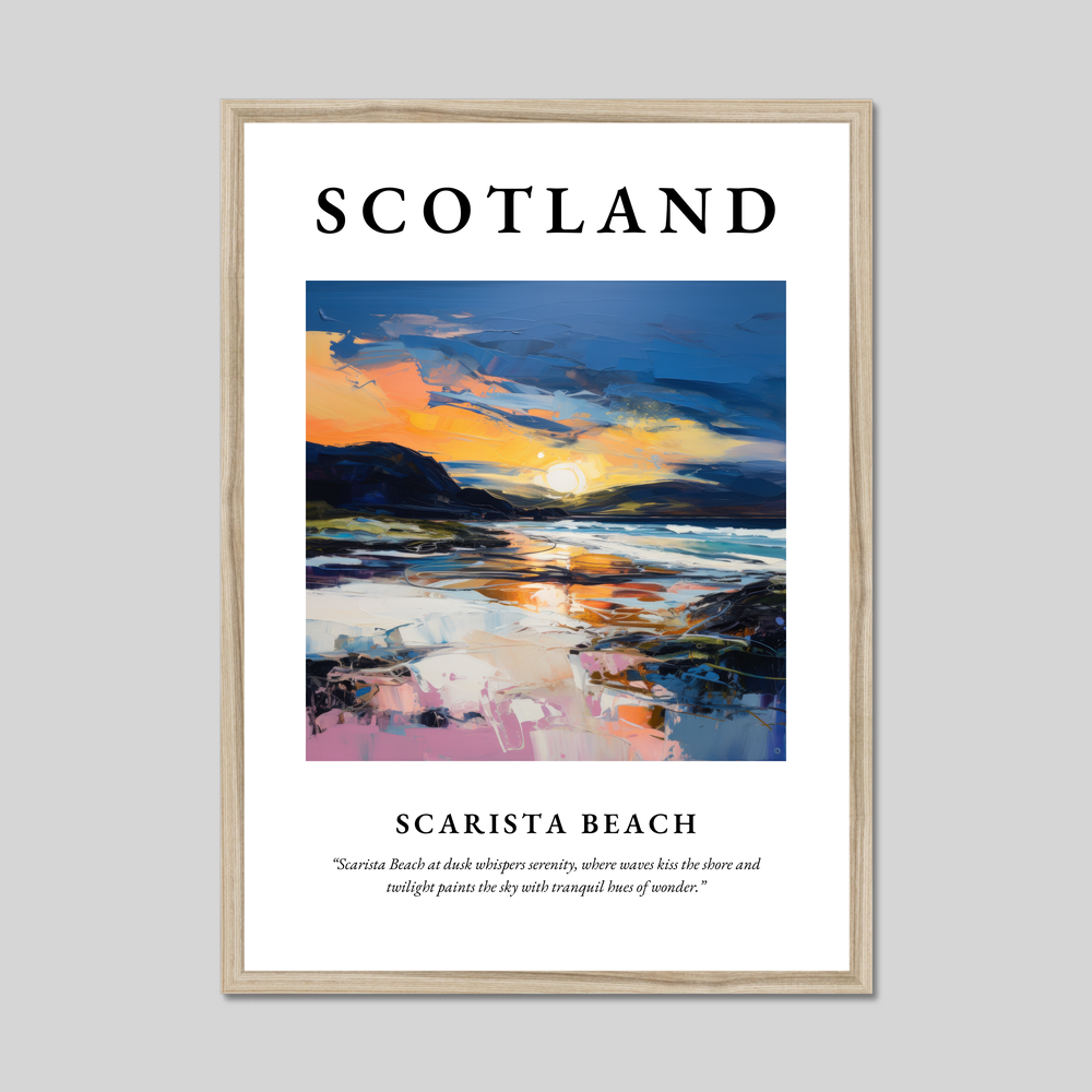 Poster in a natural frame with the word Scotland