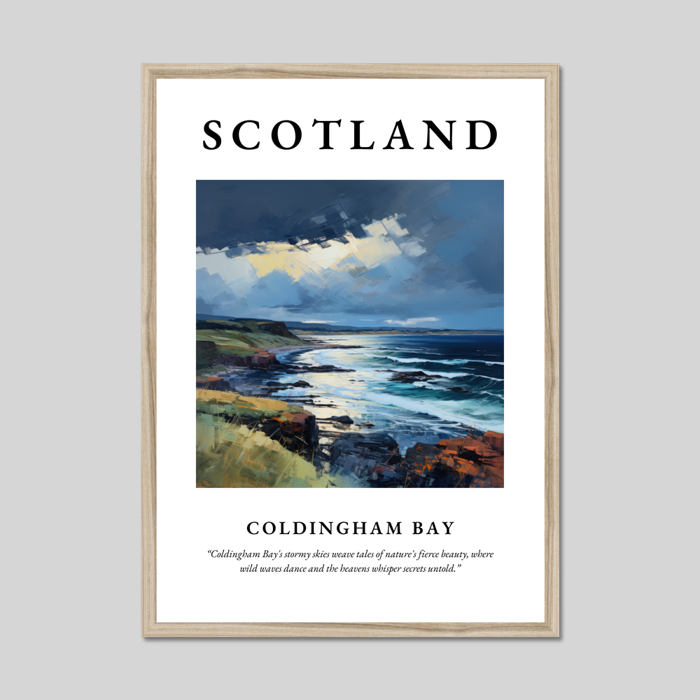 Poster in a natural frame with the word Scotland