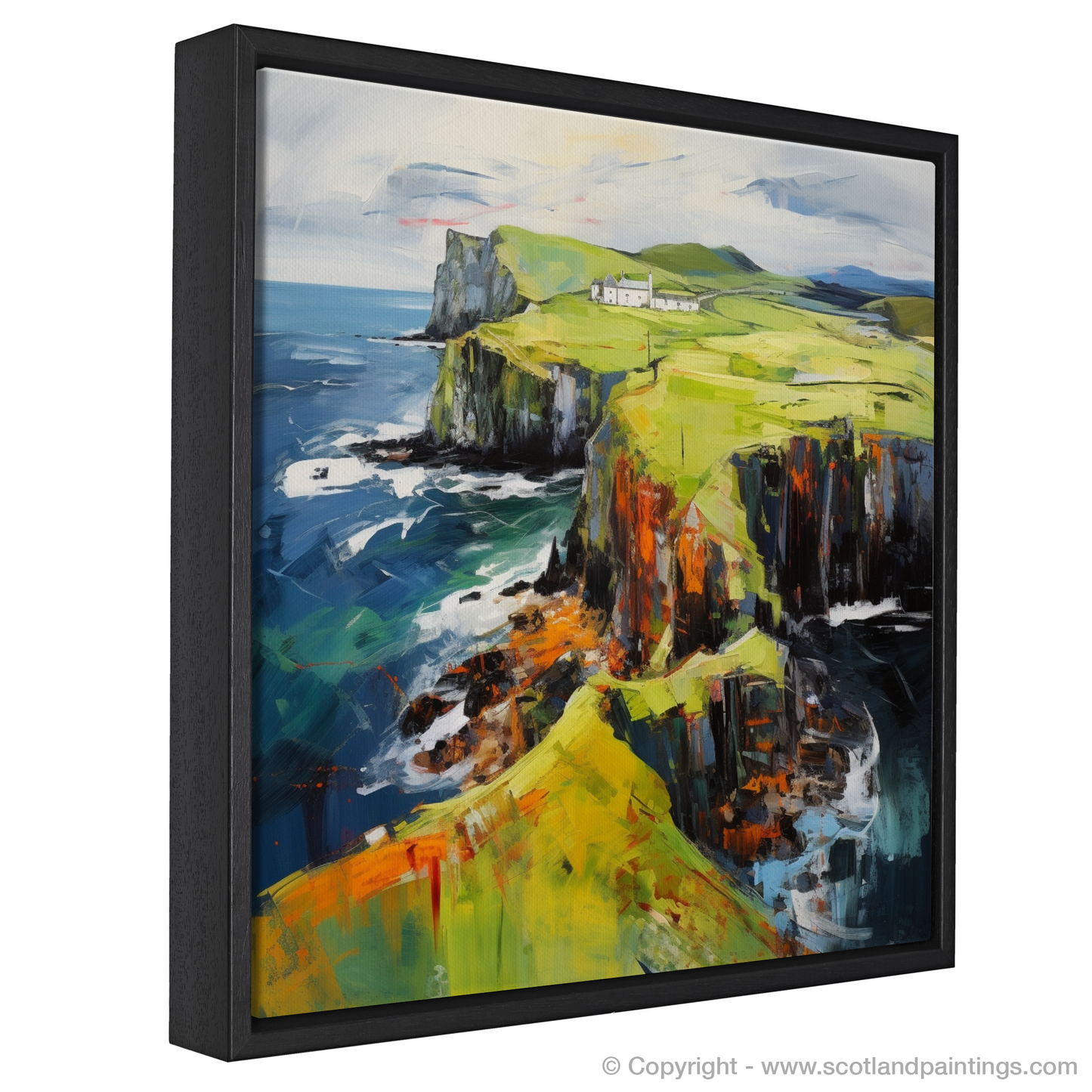 Painting and Art Print of Shetland, North of mainland Scotland entitled "Shetland's Wild Rhapsody".