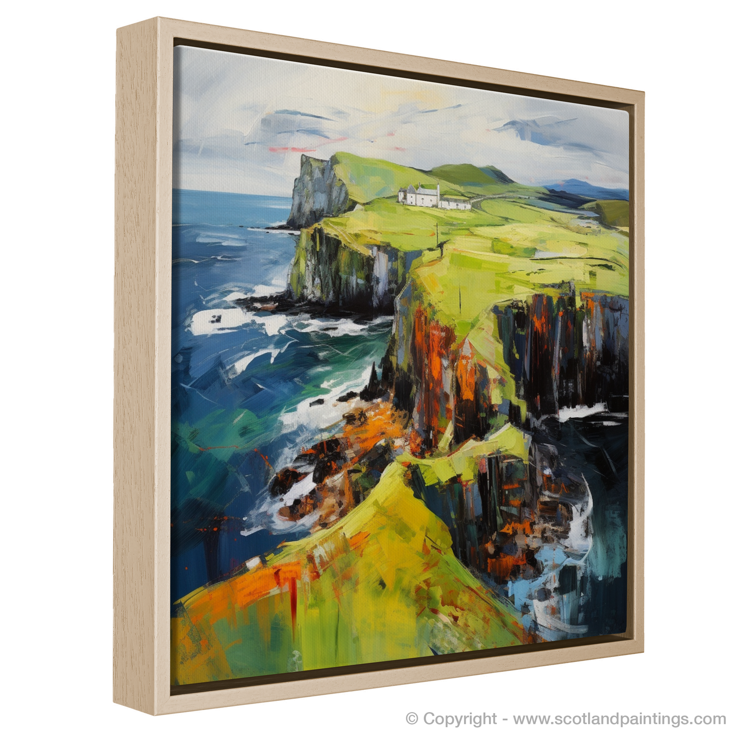 Painting and Art Print of Shetland, North of mainland Scotland entitled "Shetland's Wild Rhapsody".