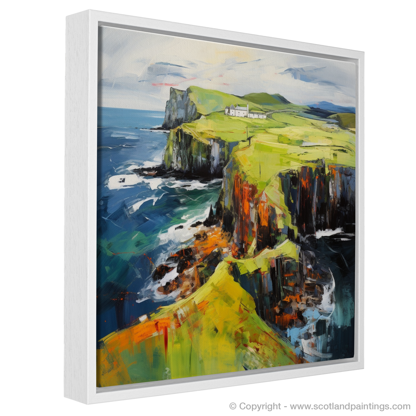 Painting and Art Print of Shetland, North of mainland Scotland entitled "Shetland's Wild Rhapsody".