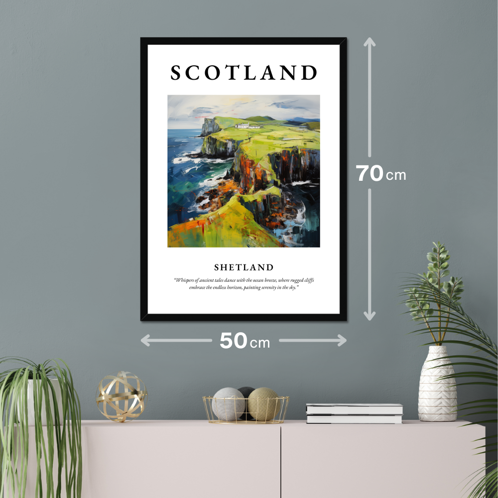 Poster of Shetland hanging on a wall