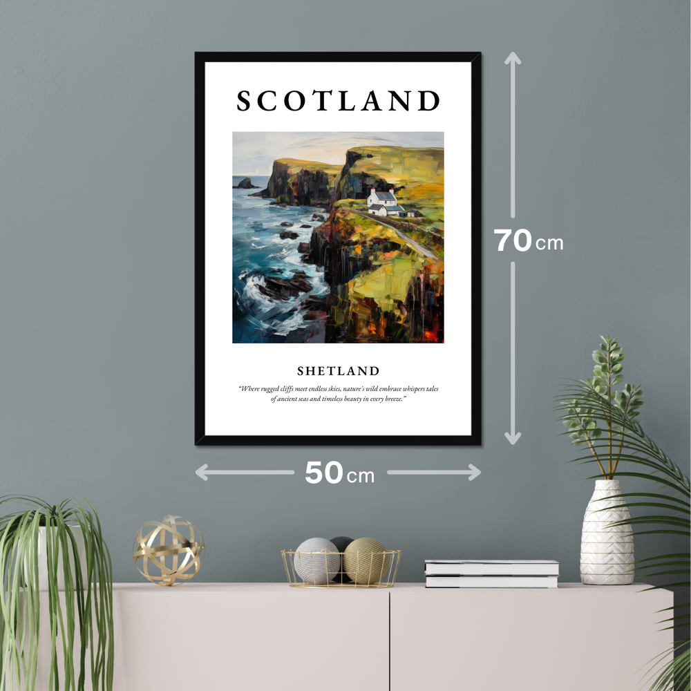 Poster of Shetland hanging on a wall