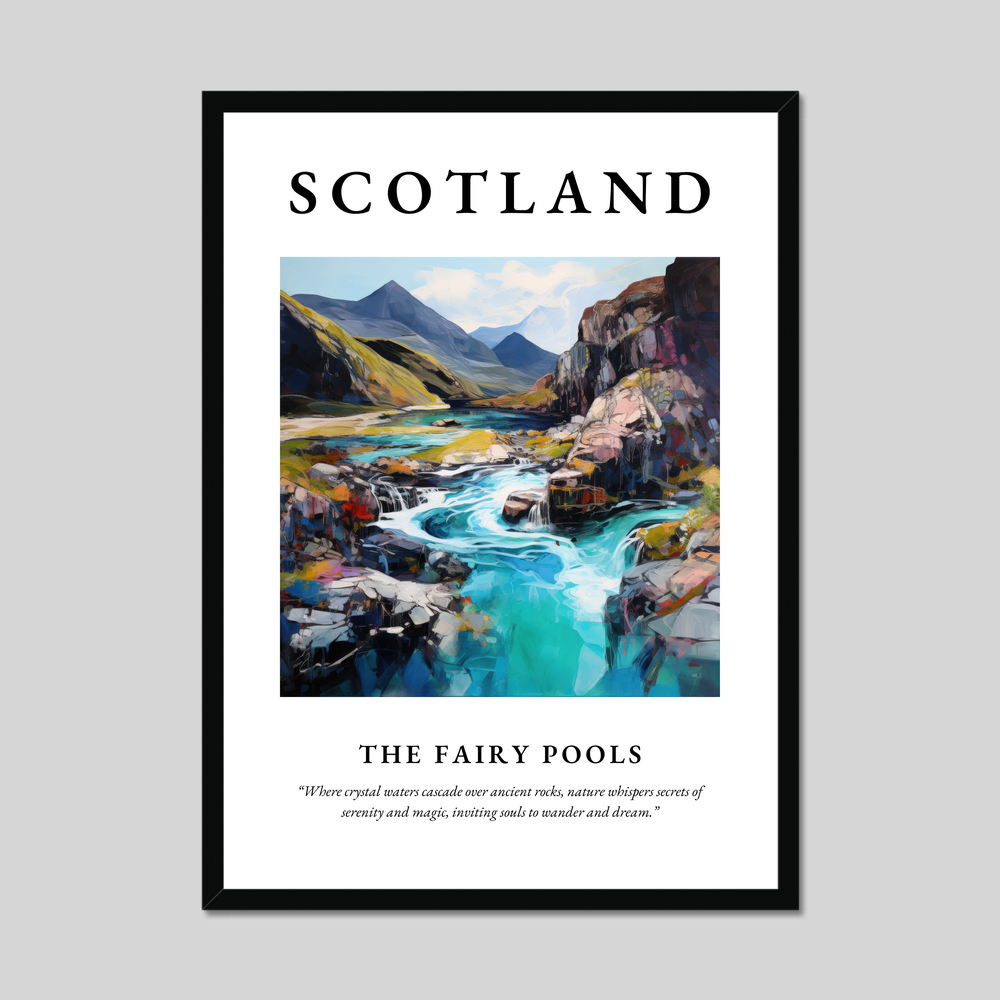 Poster of The Fairy Pools, Scotland.