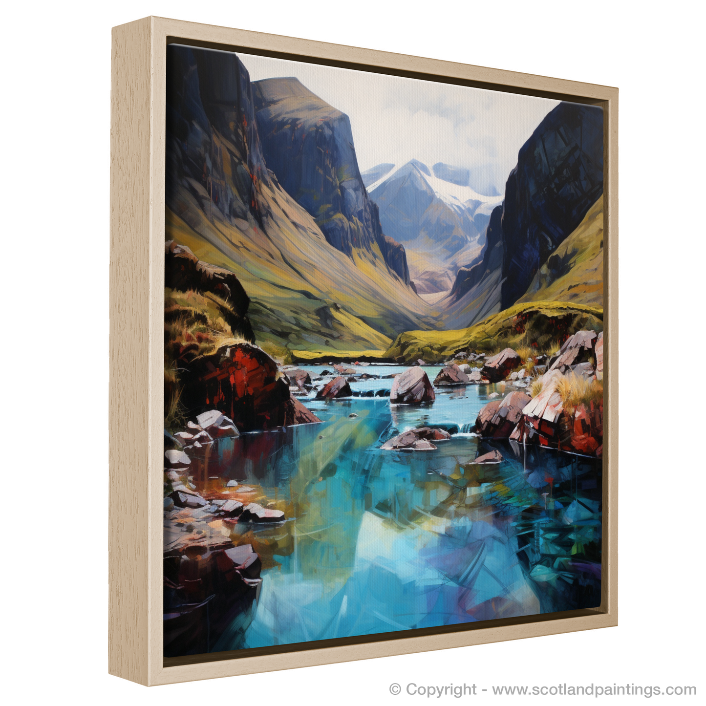 Painting and Art Print of The Fairy Pools, Isle of Skye entitled "Untamed Majesty: The Fairy Pools of Skye".