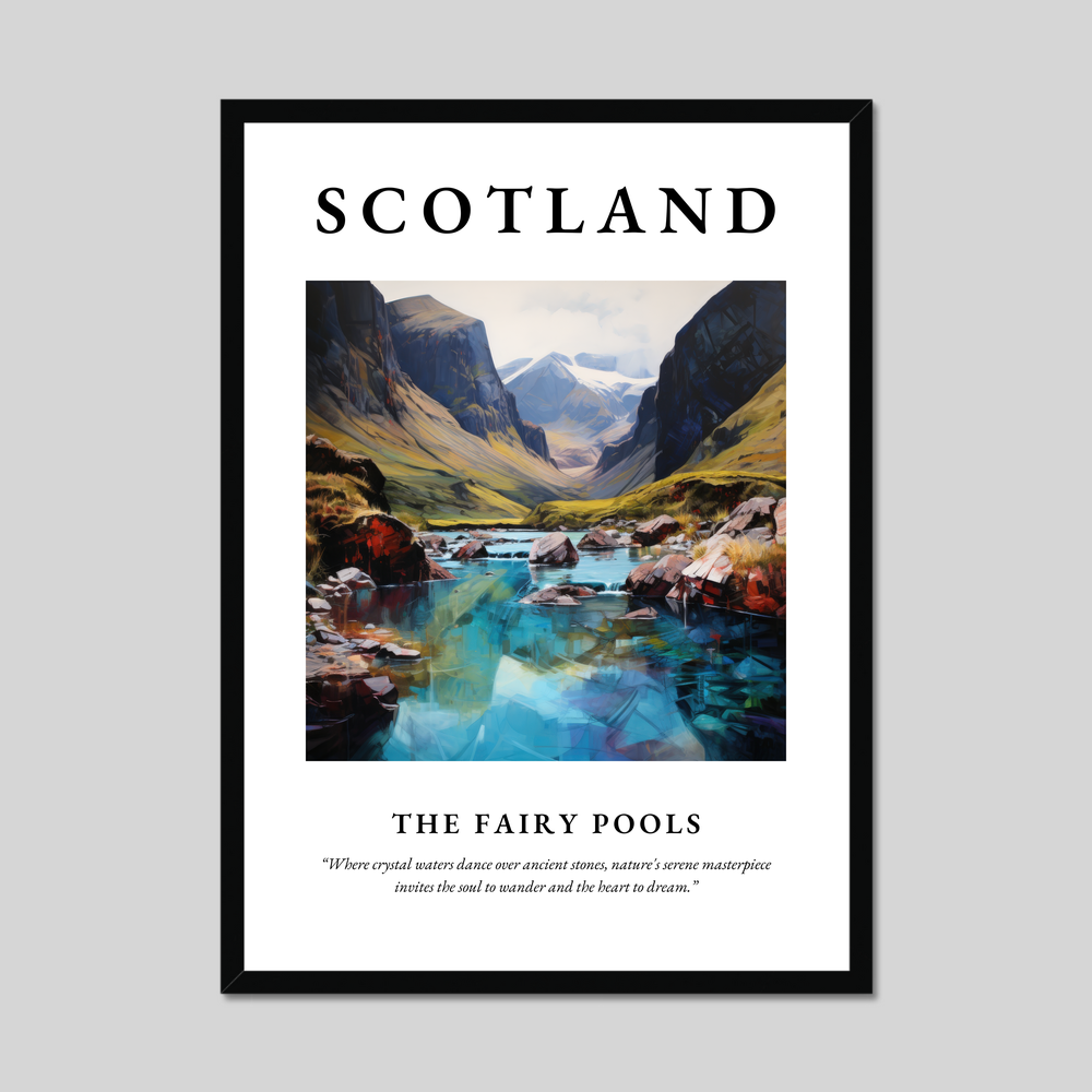 Poster of The Fairy Pools, Scotland.