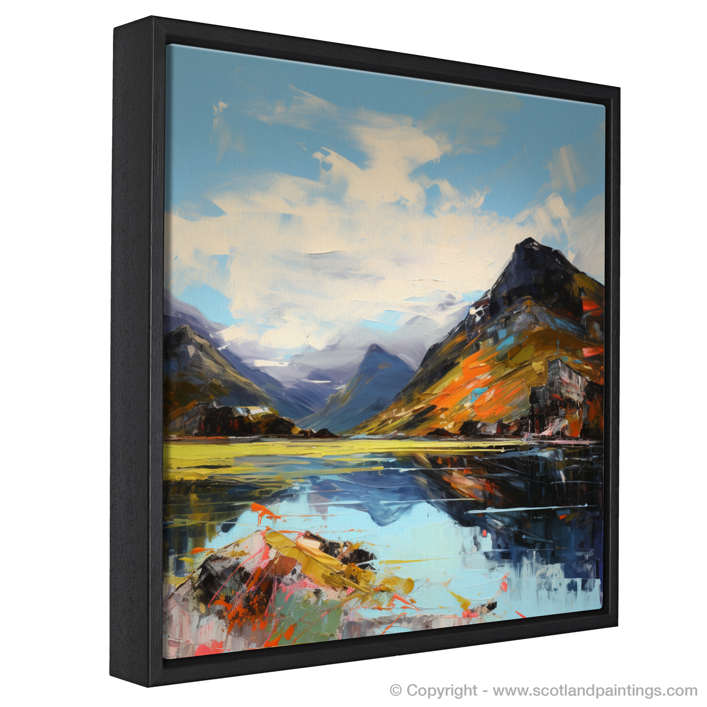 Painting and Art Print of Loch Glencoul, Sutherland entitled "Wild Rhapsody of Loch Glencoul".