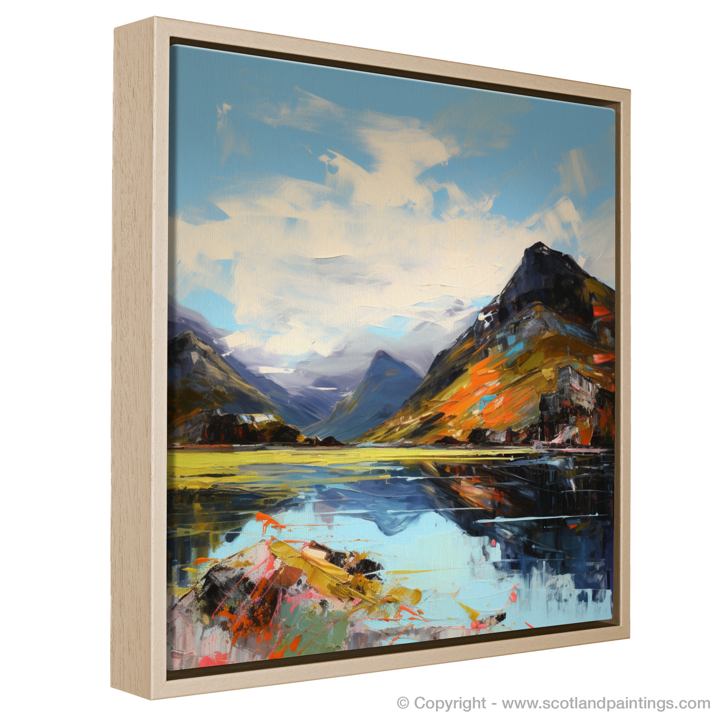 Painting and Art Print of Loch Glencoul, Sutherland entitled "Wild Rhapsody of Loch Glencoul".