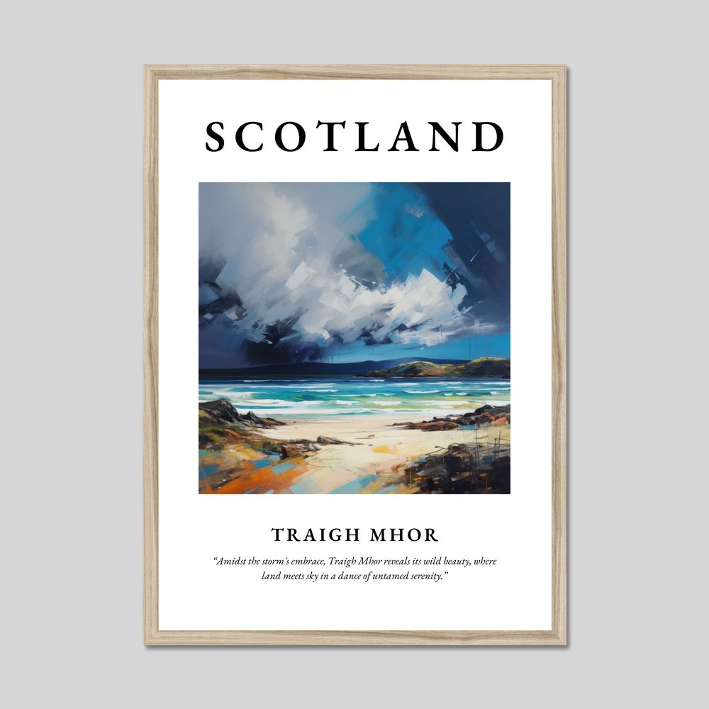 Poster in a natural frame with the word Scotland