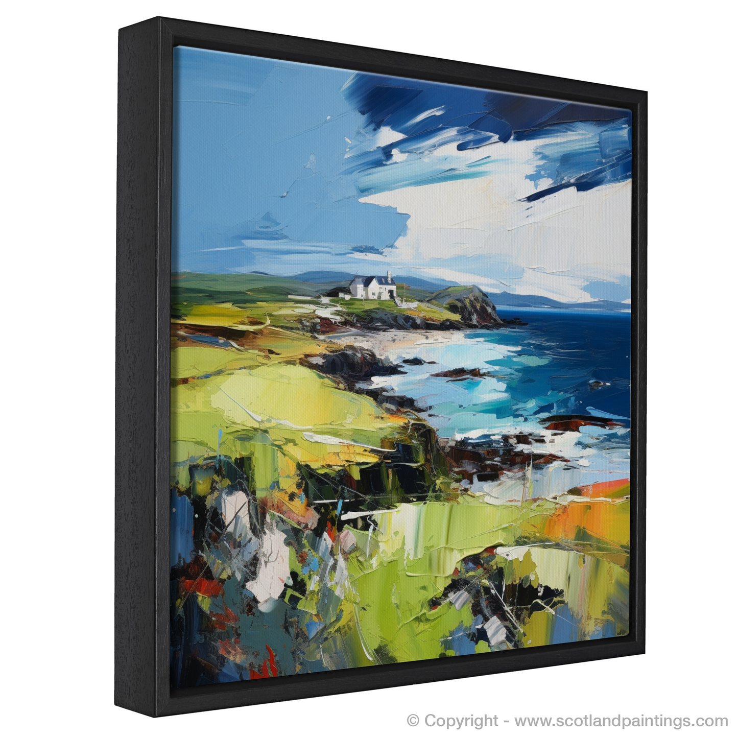 Painting and Art Print of Sound of Iona, Isle of Iona entitled "Sound of Iona: An Expressionist Ode to Scottish Coves".