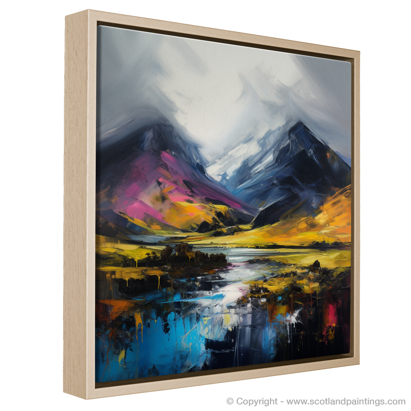 Painting and Art Print of Meall nan Tarmachan entitled "Meall nan Tarmachan: An Expressionist Ode to the Highlands".