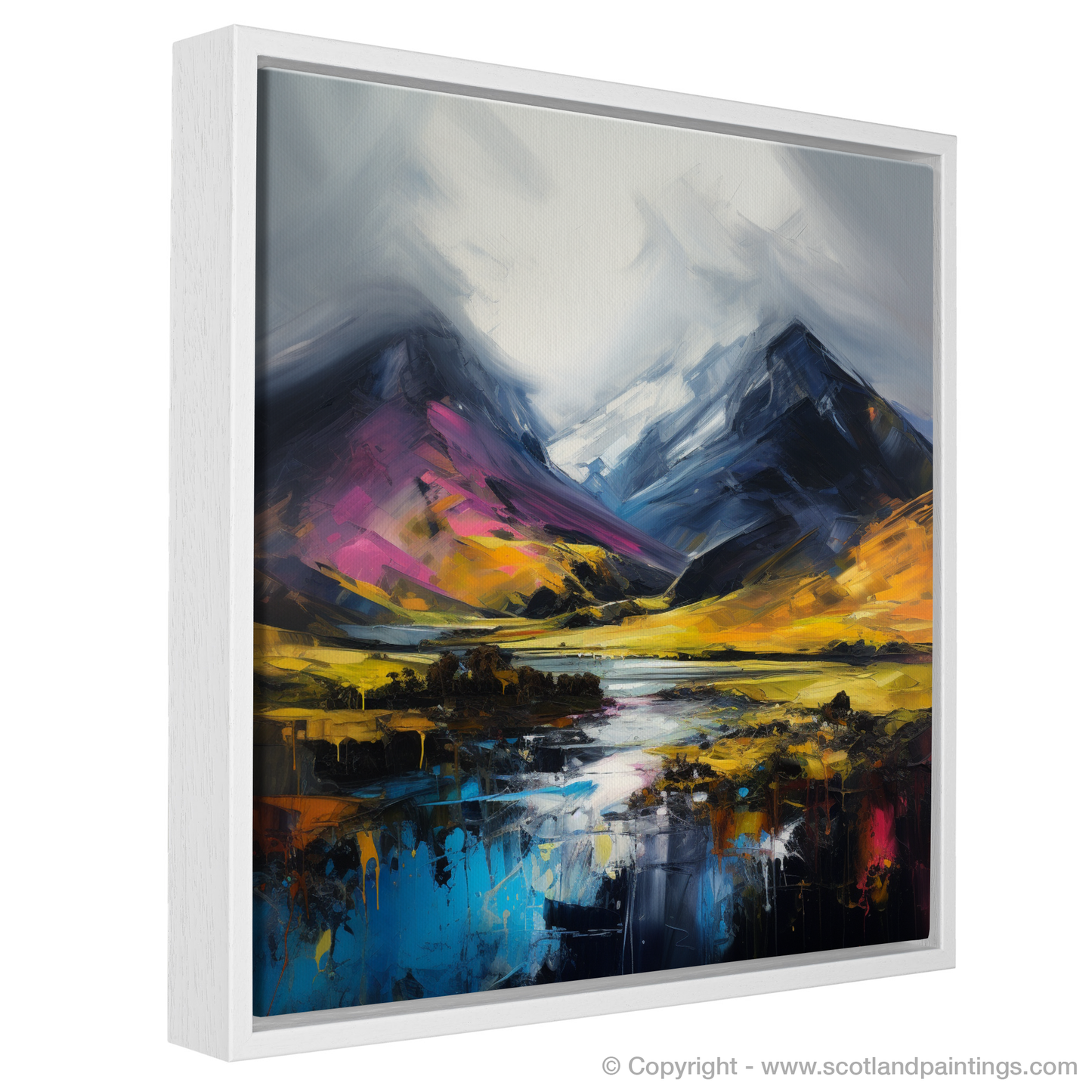 Painting and Art Print of Meall nan Tarmachan entitled "Meall nan Tarmachan: An Expressionist Ode to the Highlands".