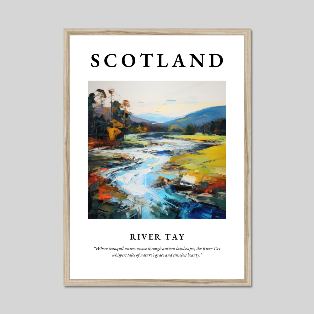 Poster in a natural frame with the word Scotland