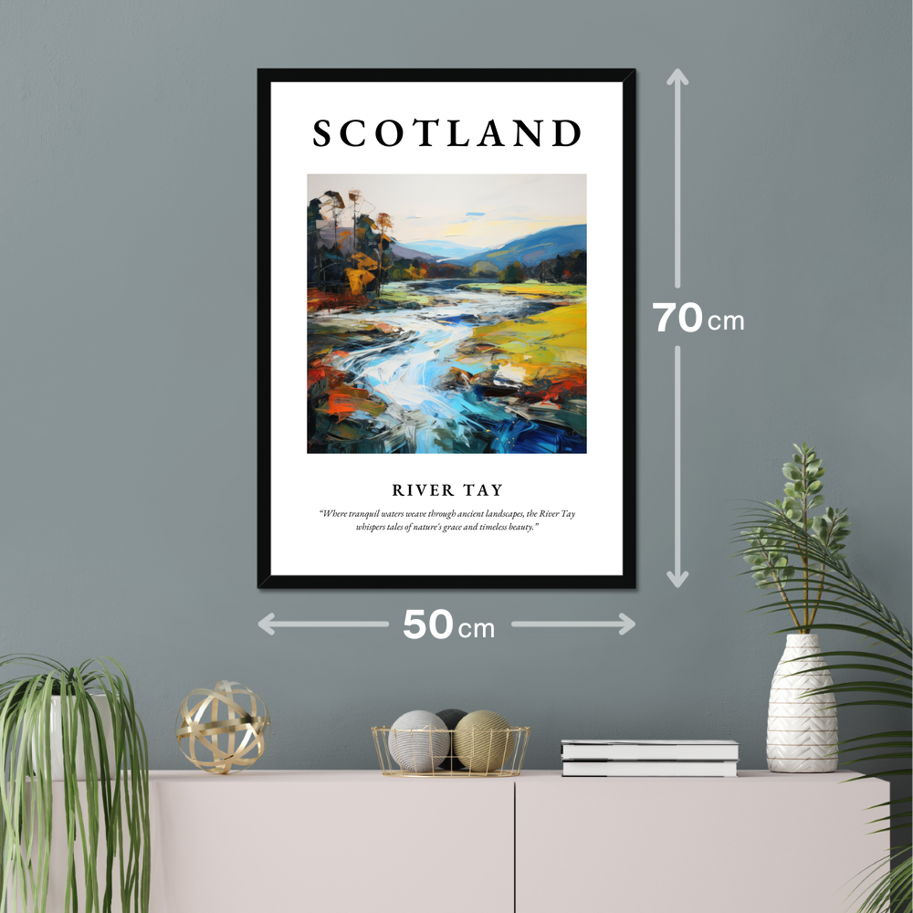 Poster of River Tay hanging on a wall