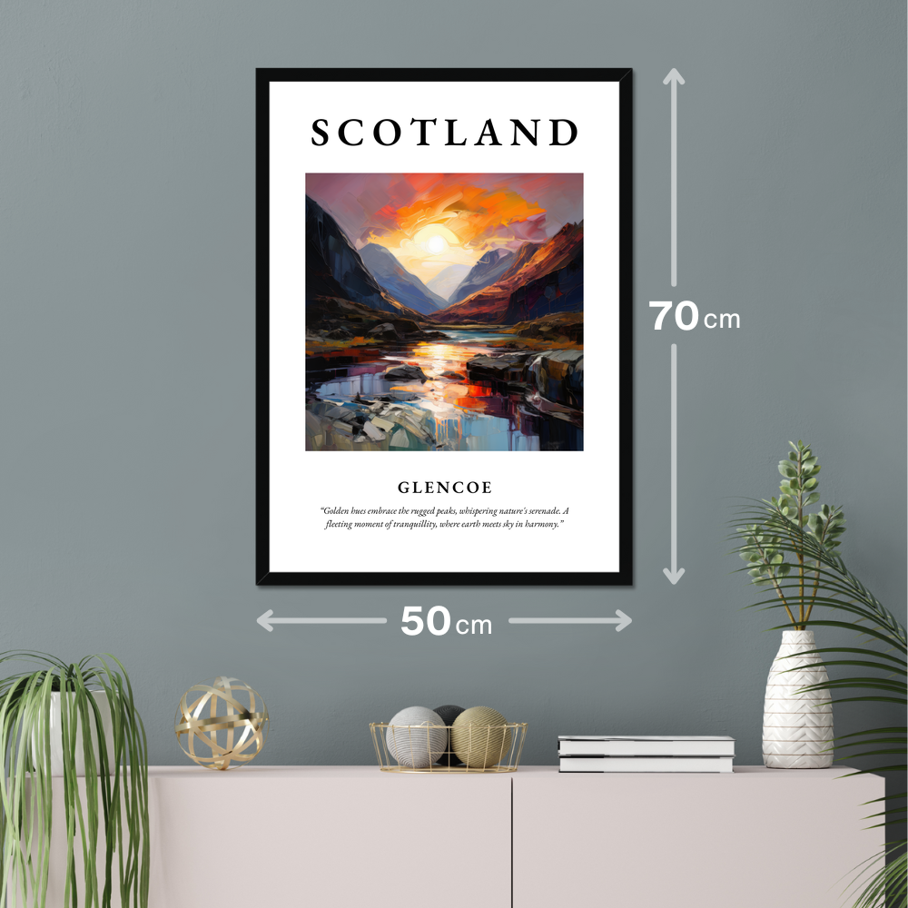 Poster of Glencoe hanging on a wall