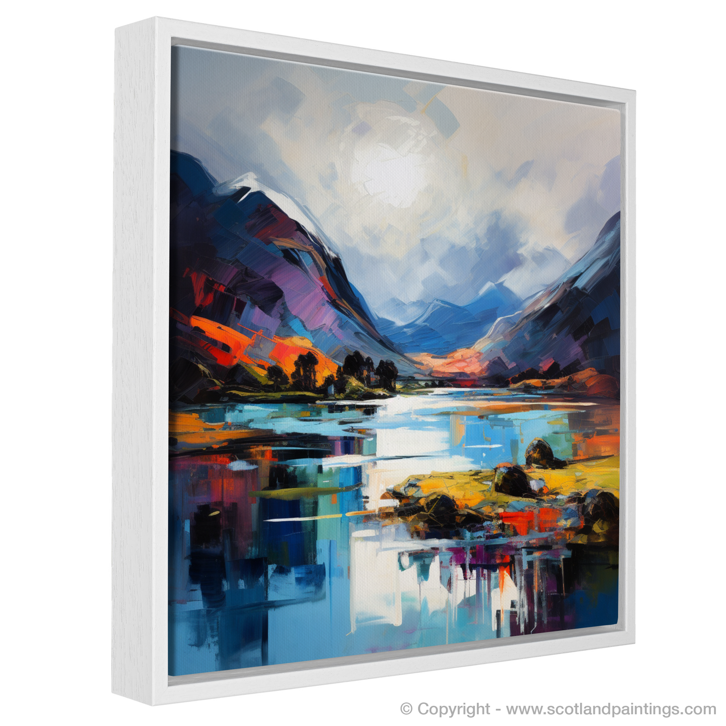 Painting and Art Print of Loch Shiel, Highlands entitled "Highland Emotions: An Expressionist Ode to Loch Shiel".