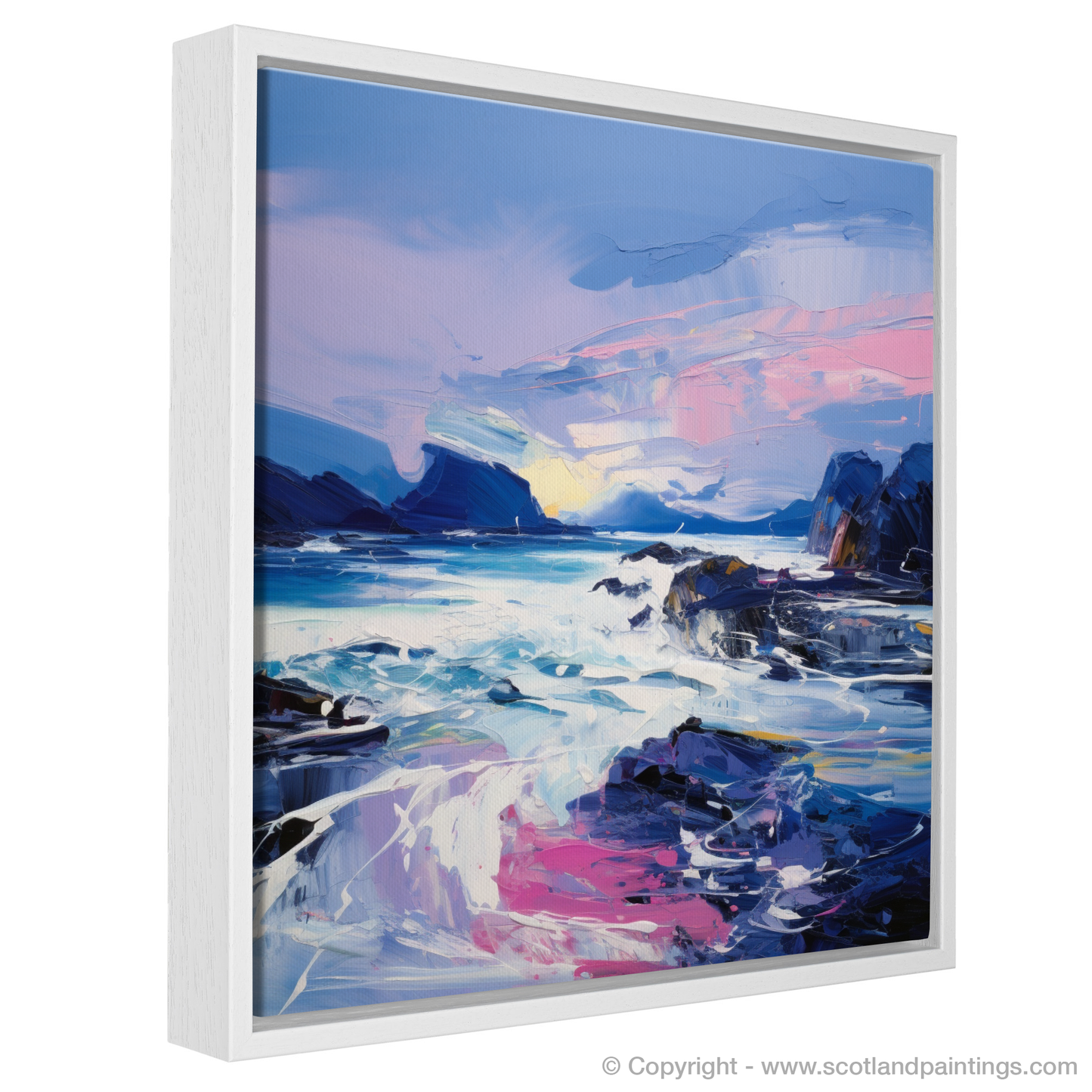 Painting and Art Print of Sound of Iona, Isle of Iona. Sound of Iona: An Expressionist Ode to Scottish Coves.