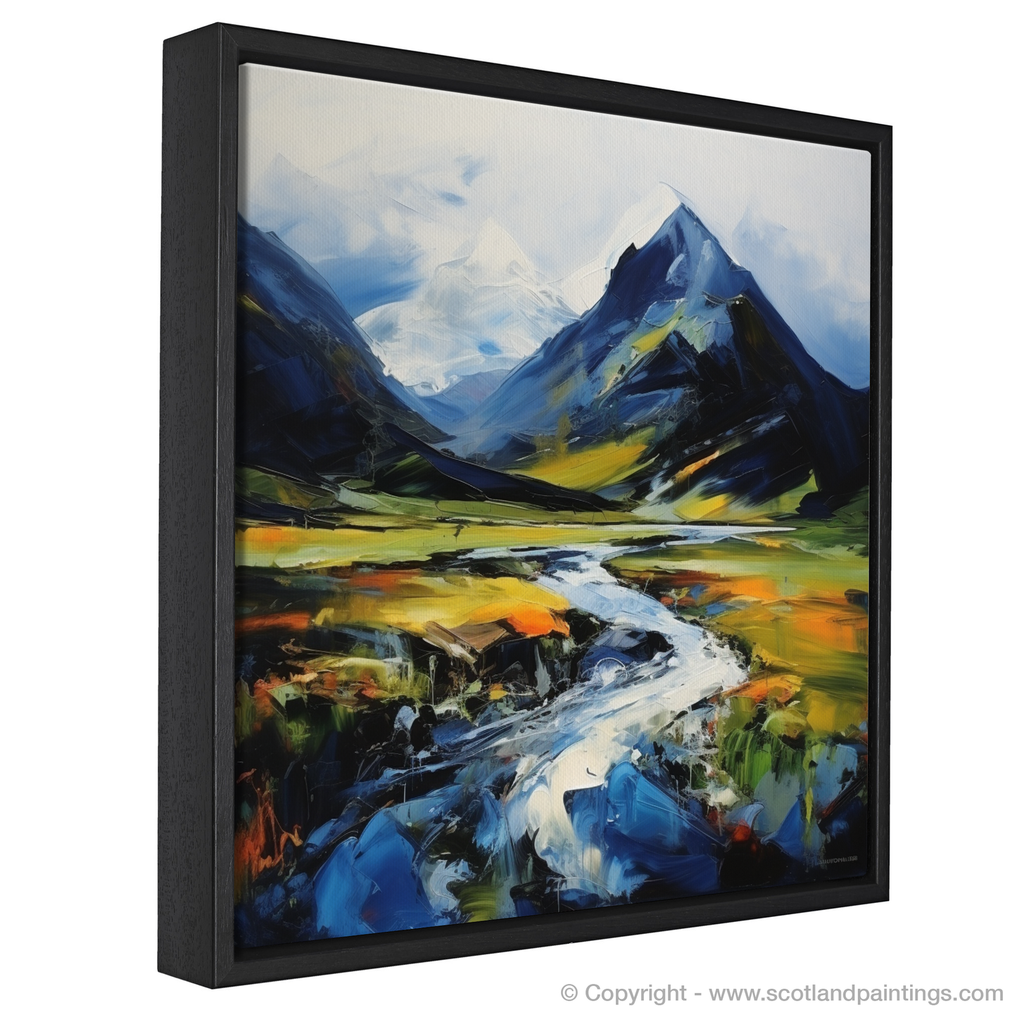 Painting and Art Print of Geal-chàrn (Drumochter) entitled "Highland Majesty: The Essence of Geal-chàrn".