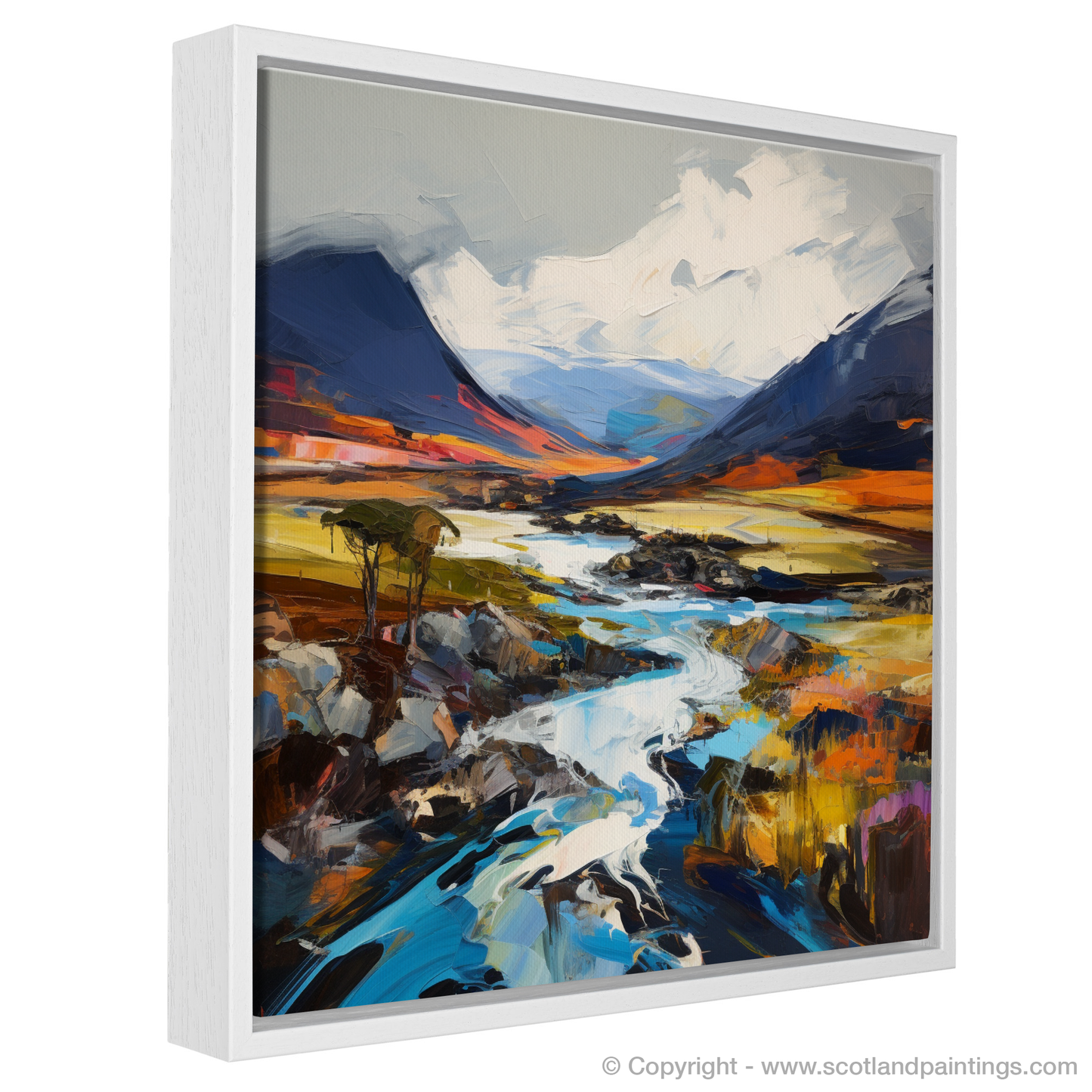 Painting and Art Print of Geal-chàrn (Drumochter) entitled "Expressionist Essence of Geal-chàrn".