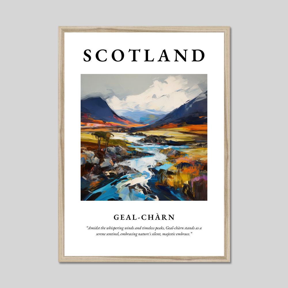 Poster in a natural frame with the word Scotland