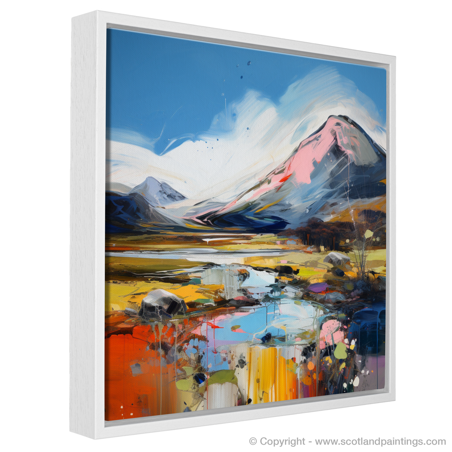 Painting and Art Print of Geal-chàrn (Drumochter) entitled "Highland Reverie: The Spirit of Geal-chàrn".