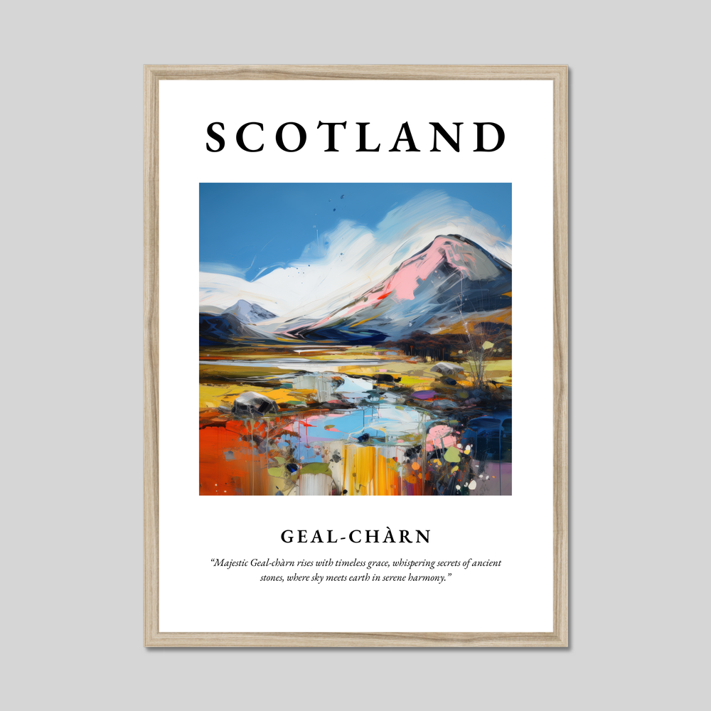 Poster in a natural frame with the word Scotland