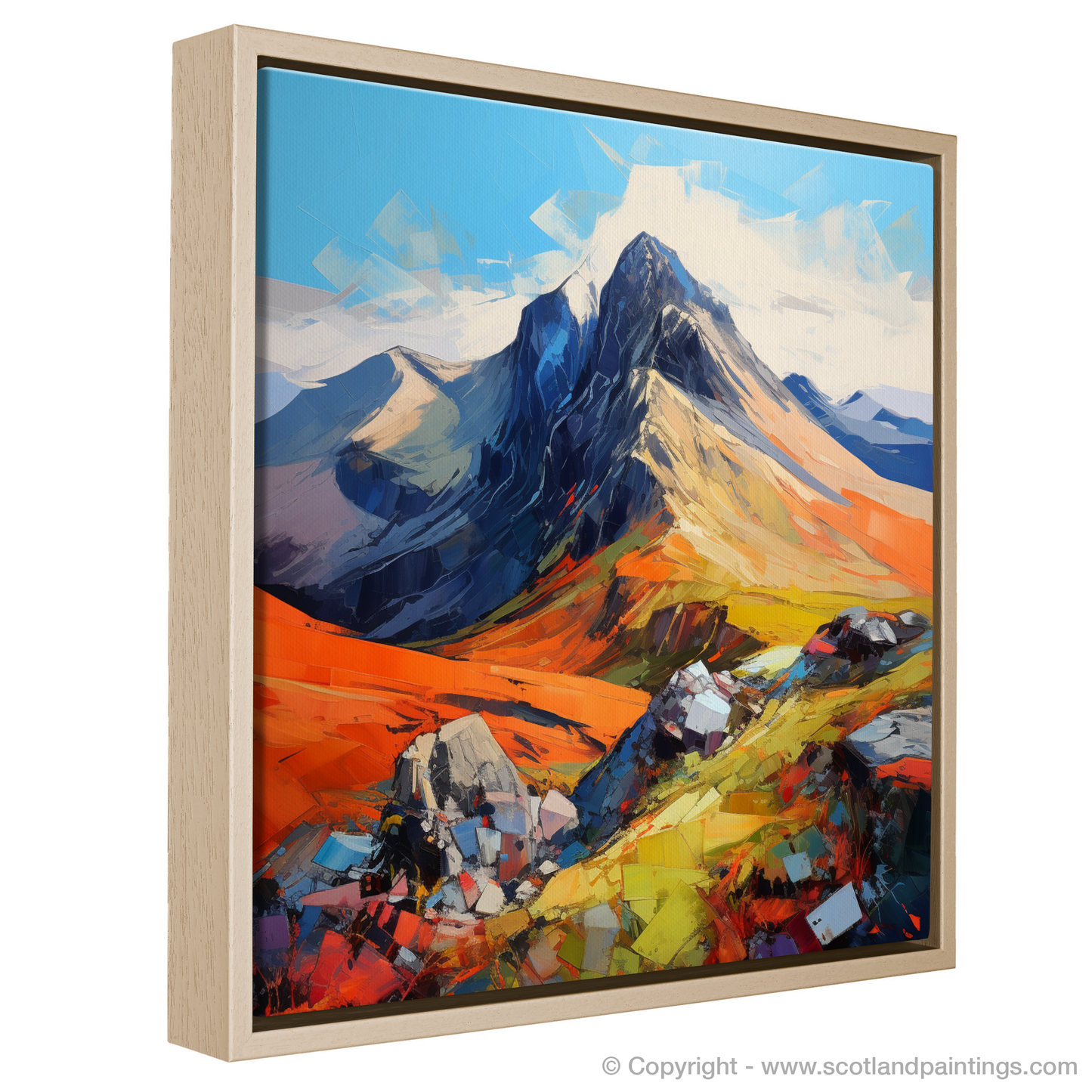 Painting and Art Print of The Cobbler, Arrochar Alps entitled "Majestic Cobbler: An Expressionist Tribute to Scottish Highlands".