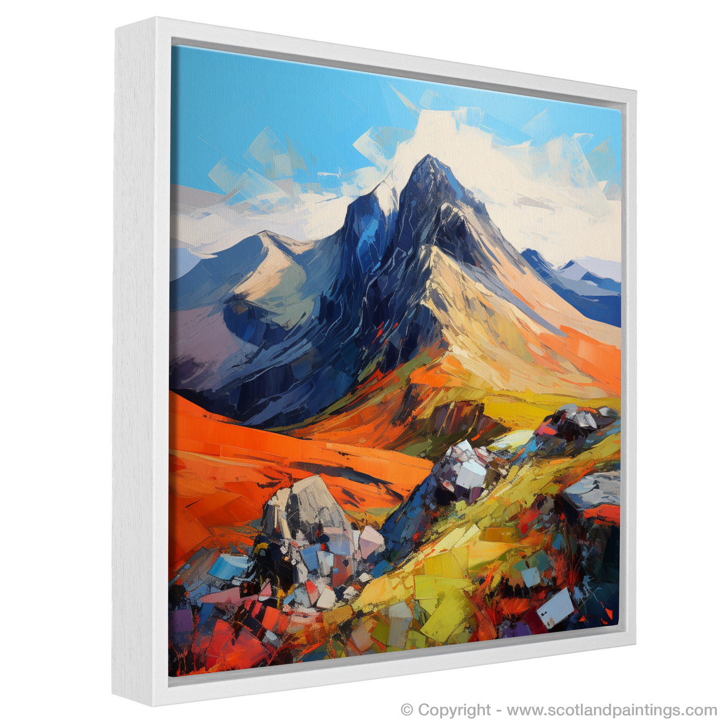 Painting and Art Print of The Cobbler, Arrochar Alps entitled "Majestic Cobbler: An Expressionist Tribute to Scottish Highlands".