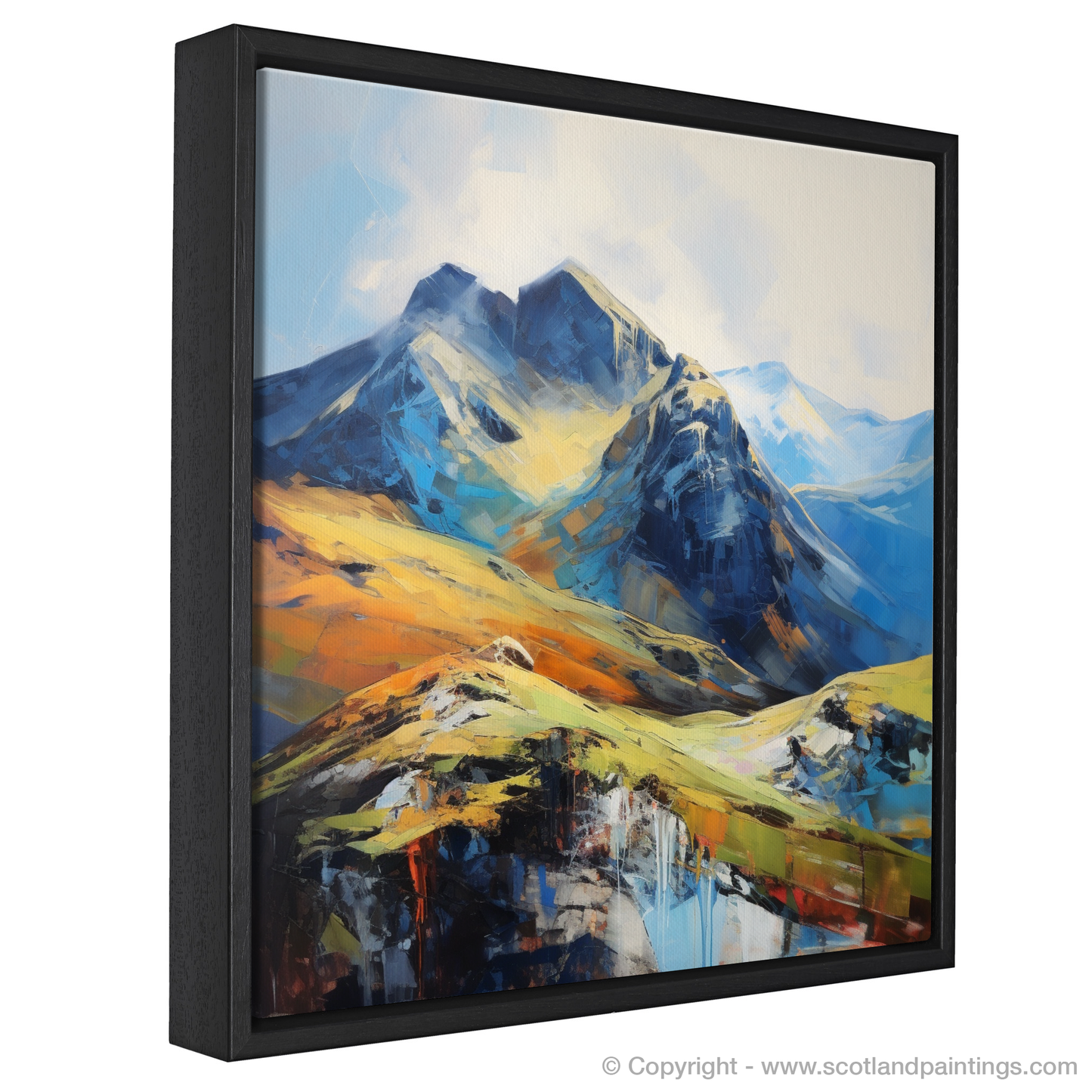 Painting and Art Print of The Cobbler, Arrochar Alps entitled "The Cobbler Unleashed: An Expressionist Ode to Arrochar Alps".