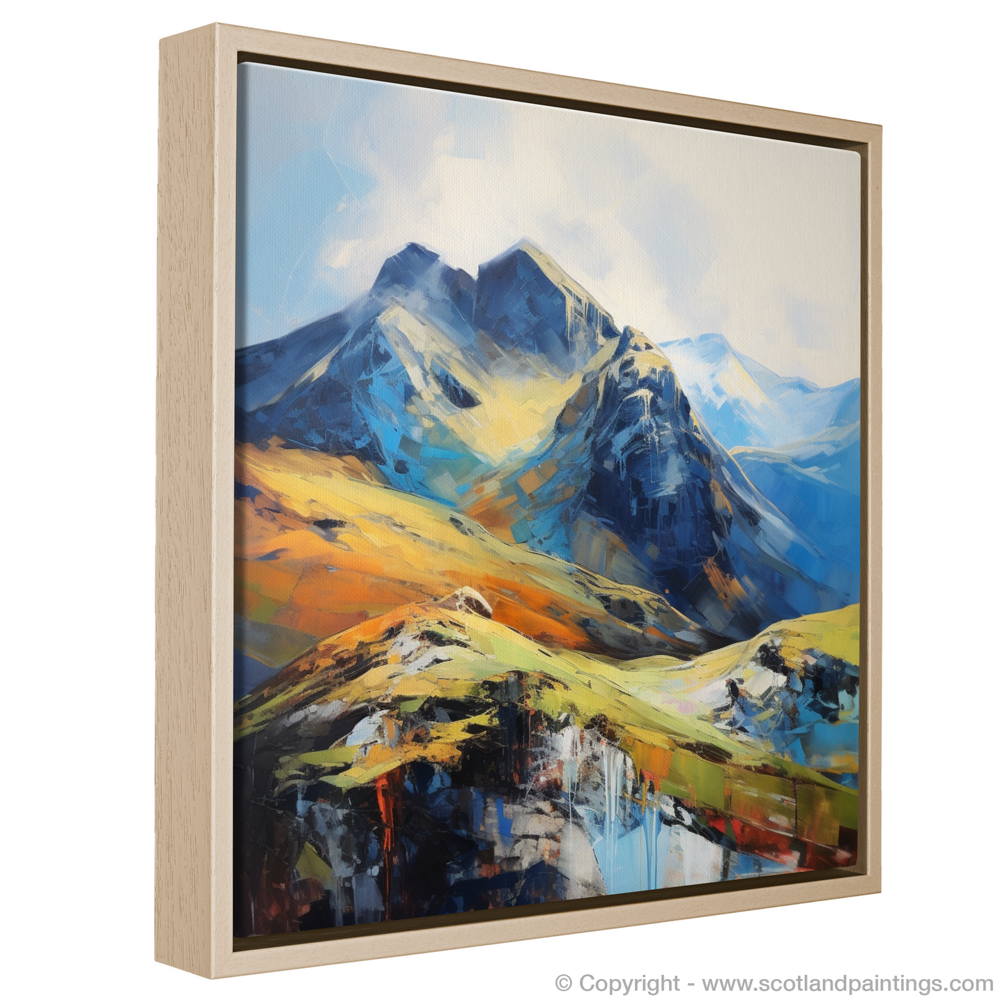 Painting and Art Print of The Cobbler, Arrochar Alps entitled "The Cobbler Unleashed: An Expressionist Ode to Arrochar Alps".