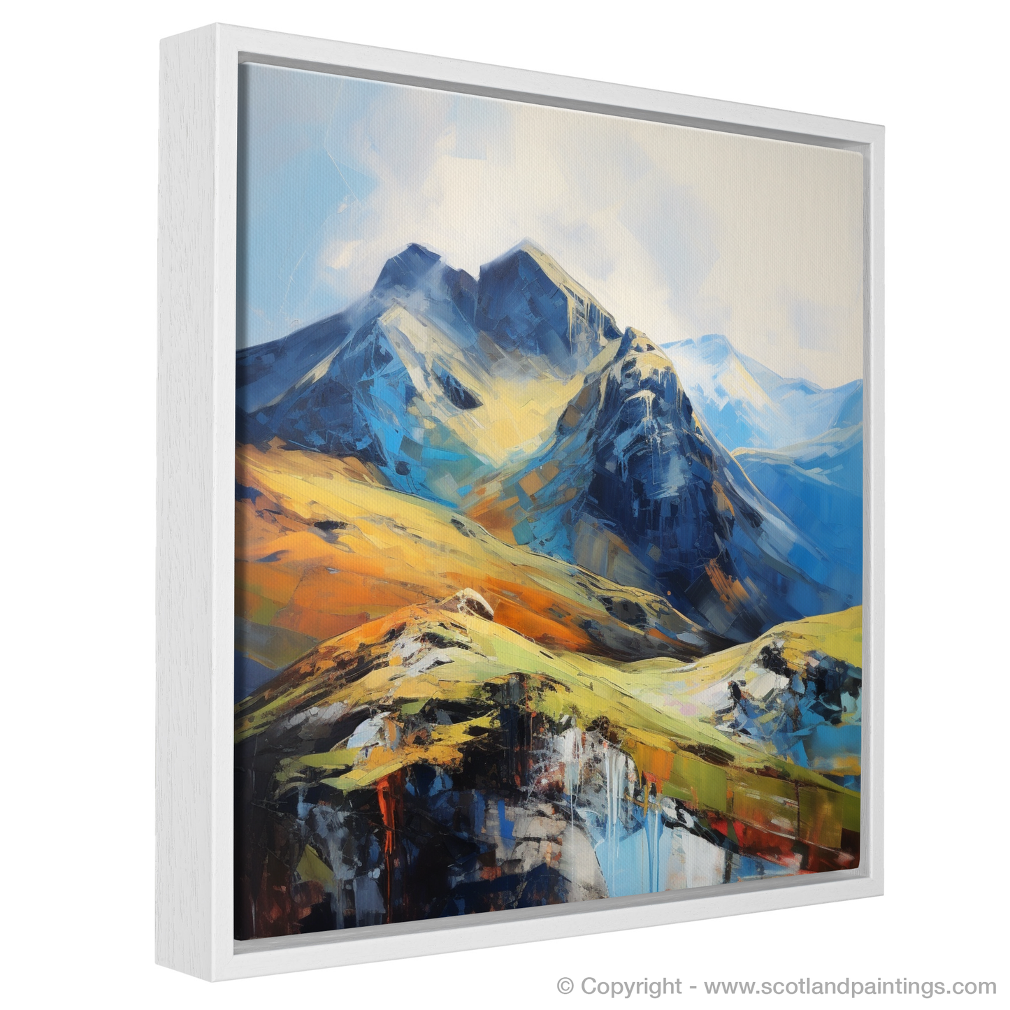 Painting and Art Print of The Cobbler, Arrochar Alps entitled "The Cobbler Unleashed: An Expressionist Ode to Arrochar Alps".