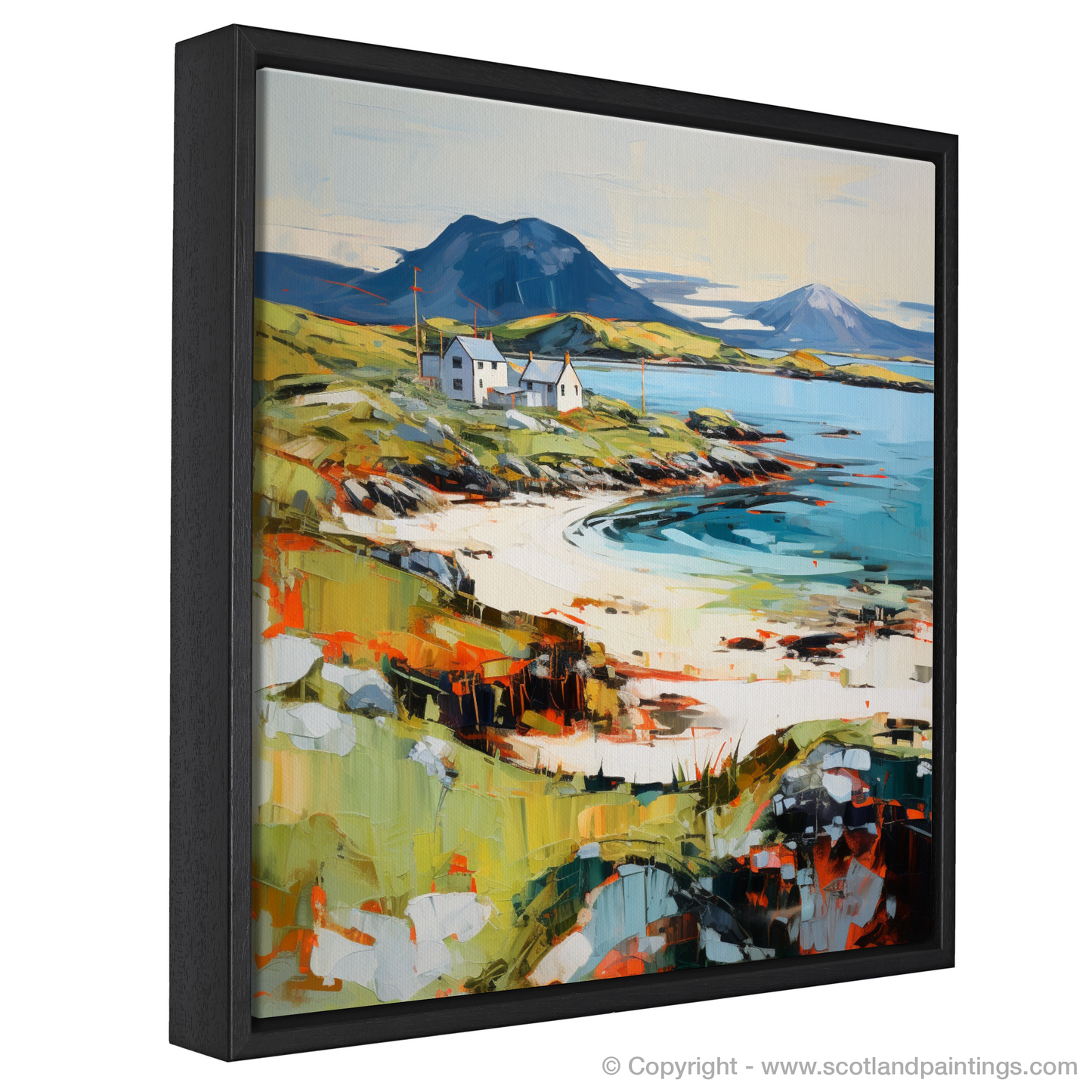 Painting and Art Print of Isle of Barra, Outer Hebrides entitled "Isle of Barra: Expressionist Ode to Scottish Island Solitude".