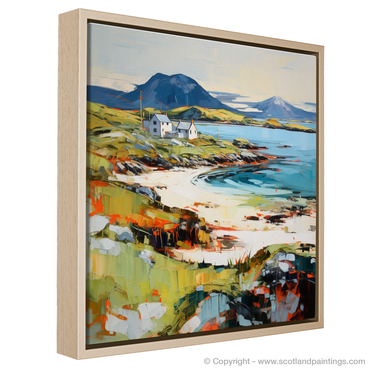 Painting and Art Print of Isle of Barra, Outer Hebrides entitled "Isle of Barra: Expressionist Ode to Scottish Island Solitude".