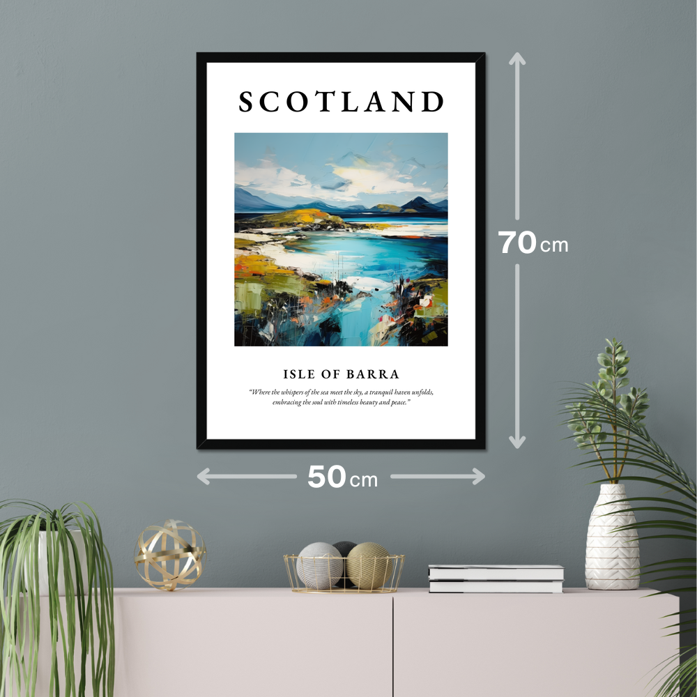 Poster of Isle of Barra hanging on a wall