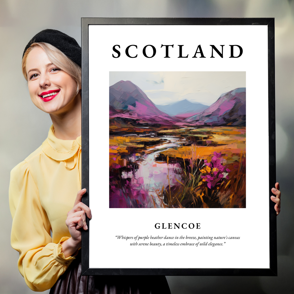 Person holding a poster of Glencoe