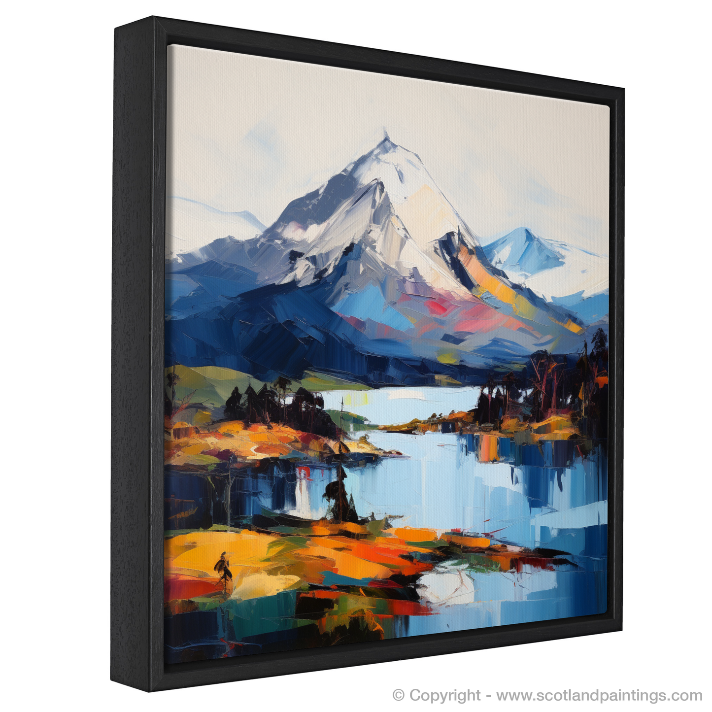 Painting and Art Print of Ben Lomond entitled "Ben Lomond Unleashed: An Expressionist Ode to the Scottish Highlands".