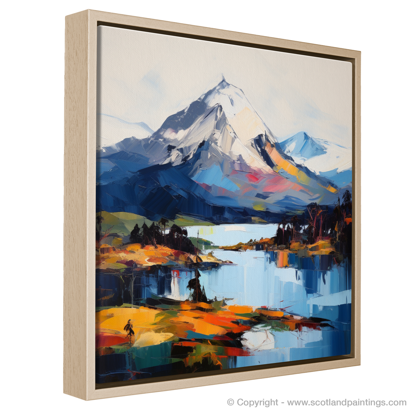 Painting and Art Print of Ben Lomond entitled "Ben Lomond Unleashed: An Expressionist Ode to the Scottish Highlands".