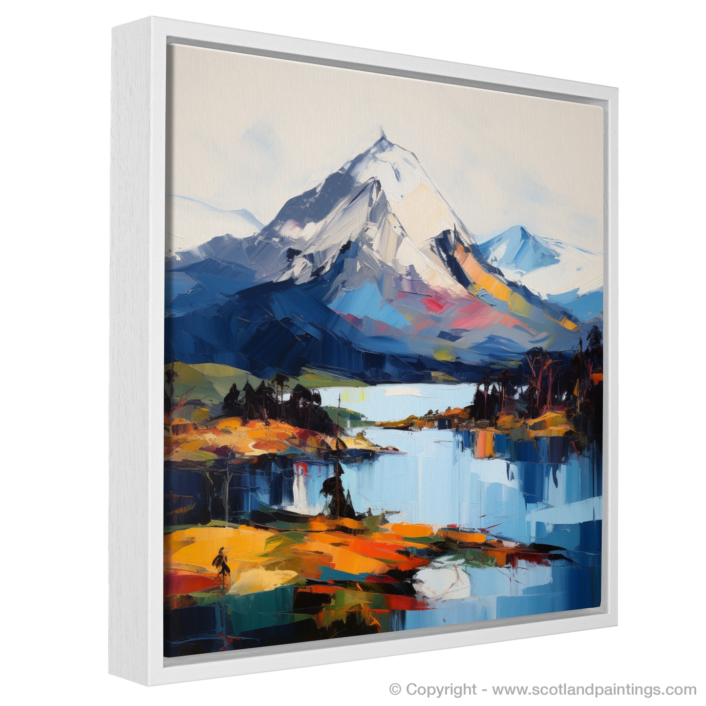 Painting and Art Print of Ben Lomond entitled "Ben Lomond Unleashed: An Expressionist Ode to the Scottish Highlands".