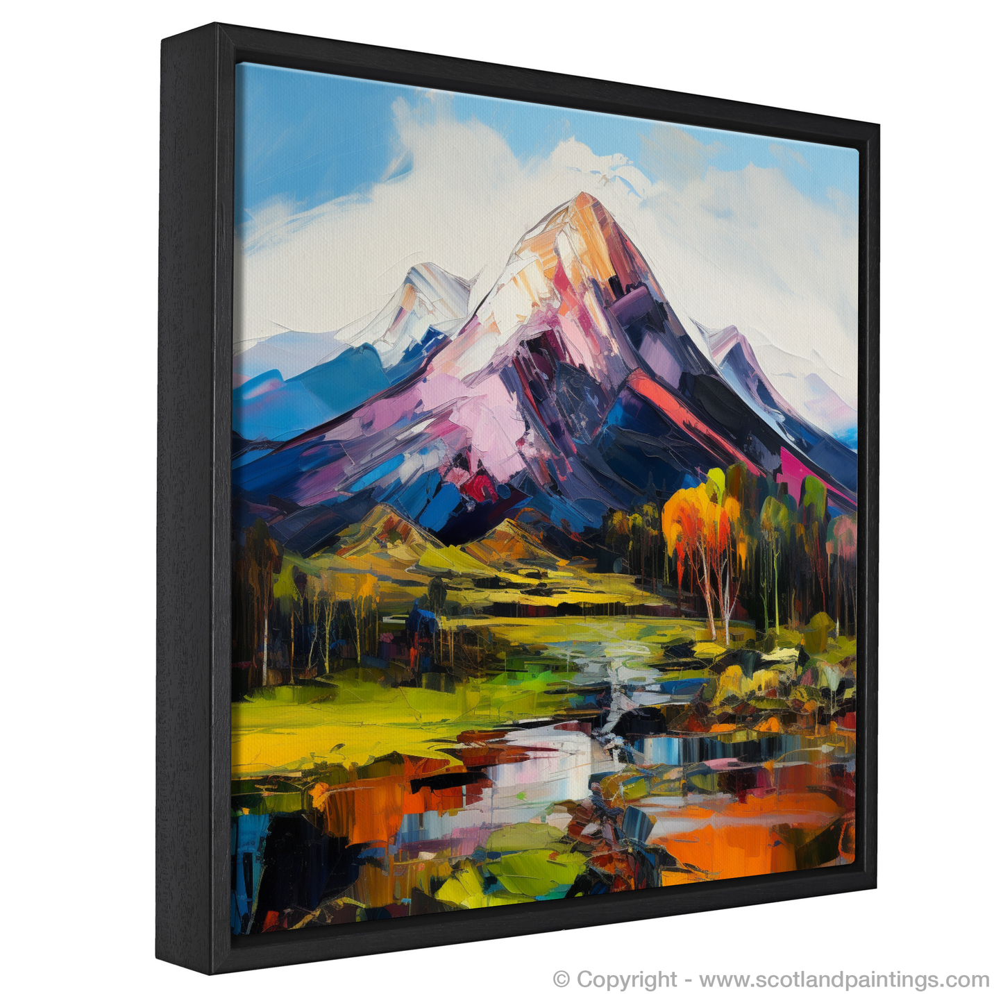 Painting and Art Print of Ben Lomond entitled "Expressionist Ode to Ben Lomond".