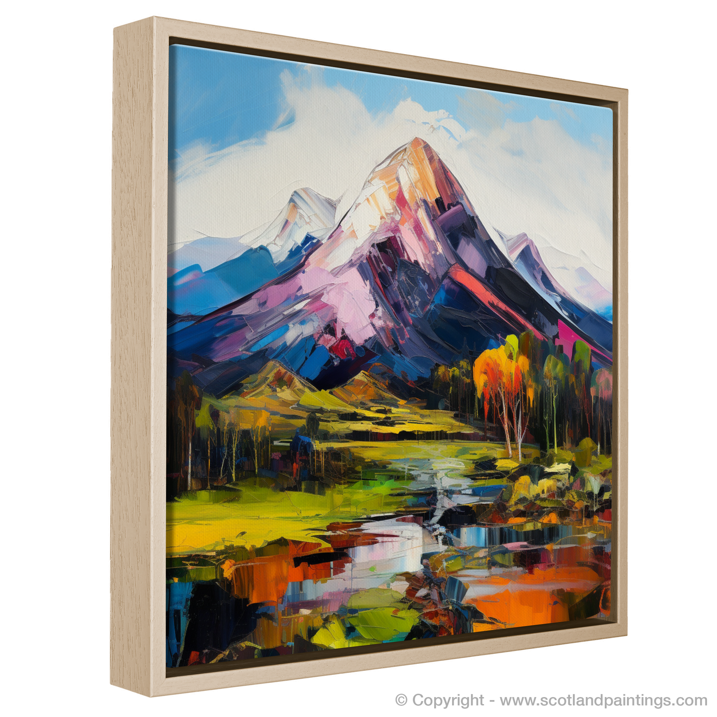 Painting and Art Print of Ben Lomond entitled "Expressionist Ode to Ben Lomond".