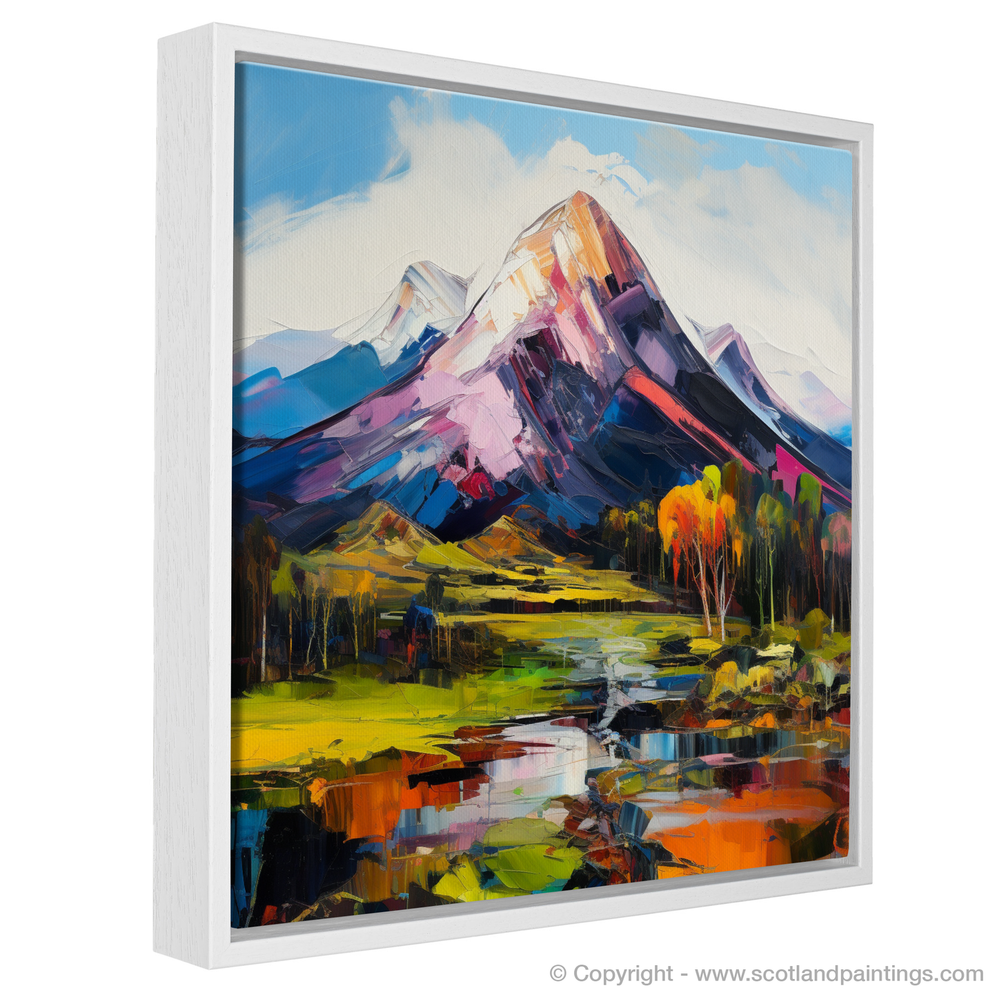 Painting and Art Print of Ben Lomond entitled "Expressionist Ode to Ben Lomond".