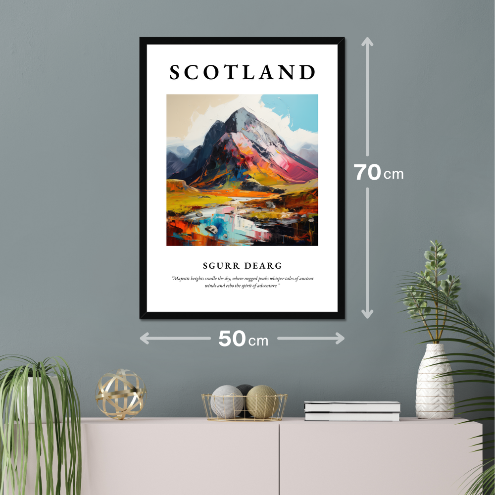 Poster of Sgurr Dearg hanging on a wall