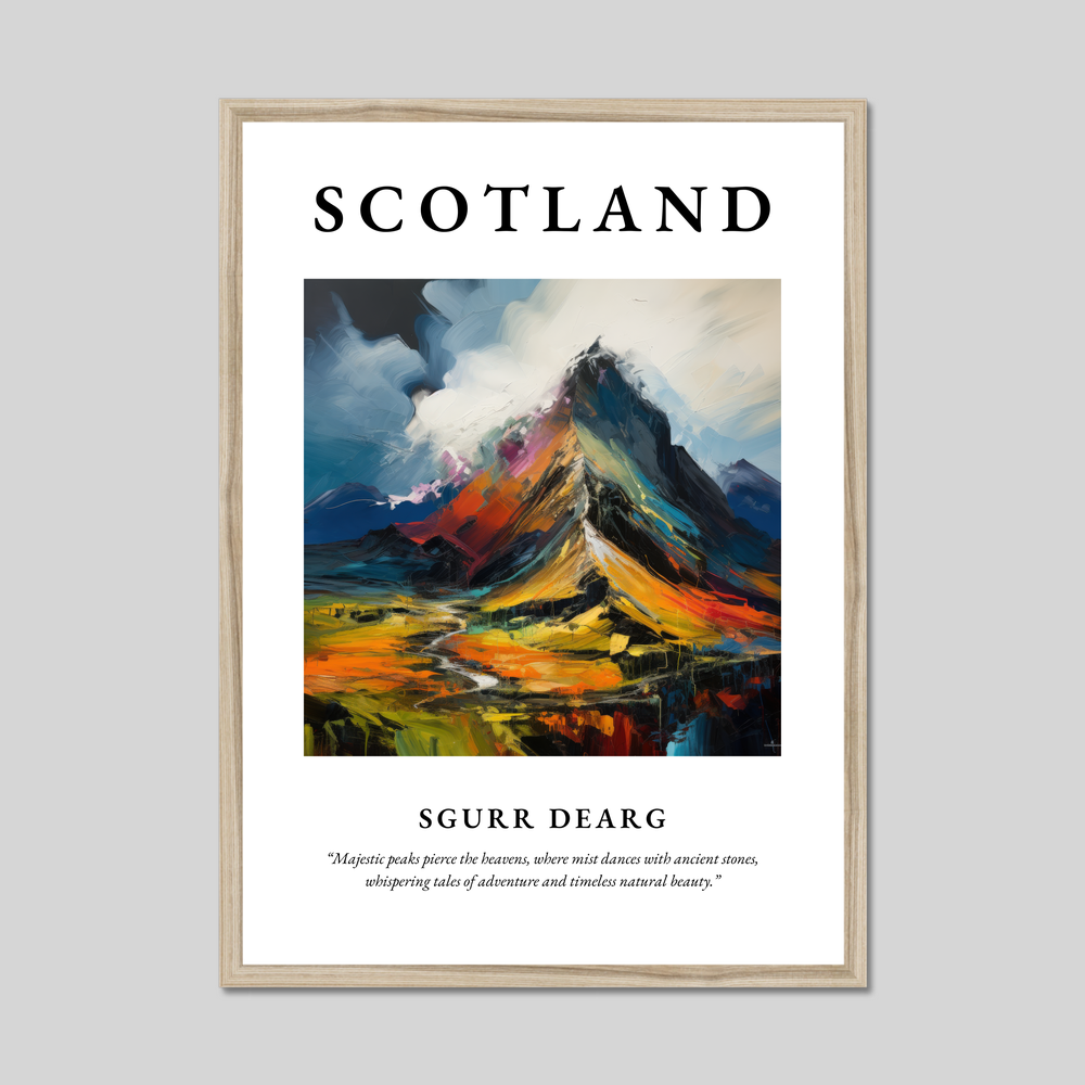 Poster in a natural frame with the word Scotland