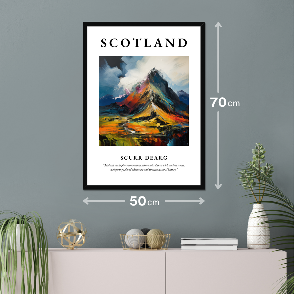 Poster of Sgurr Dearg hanging on a wall