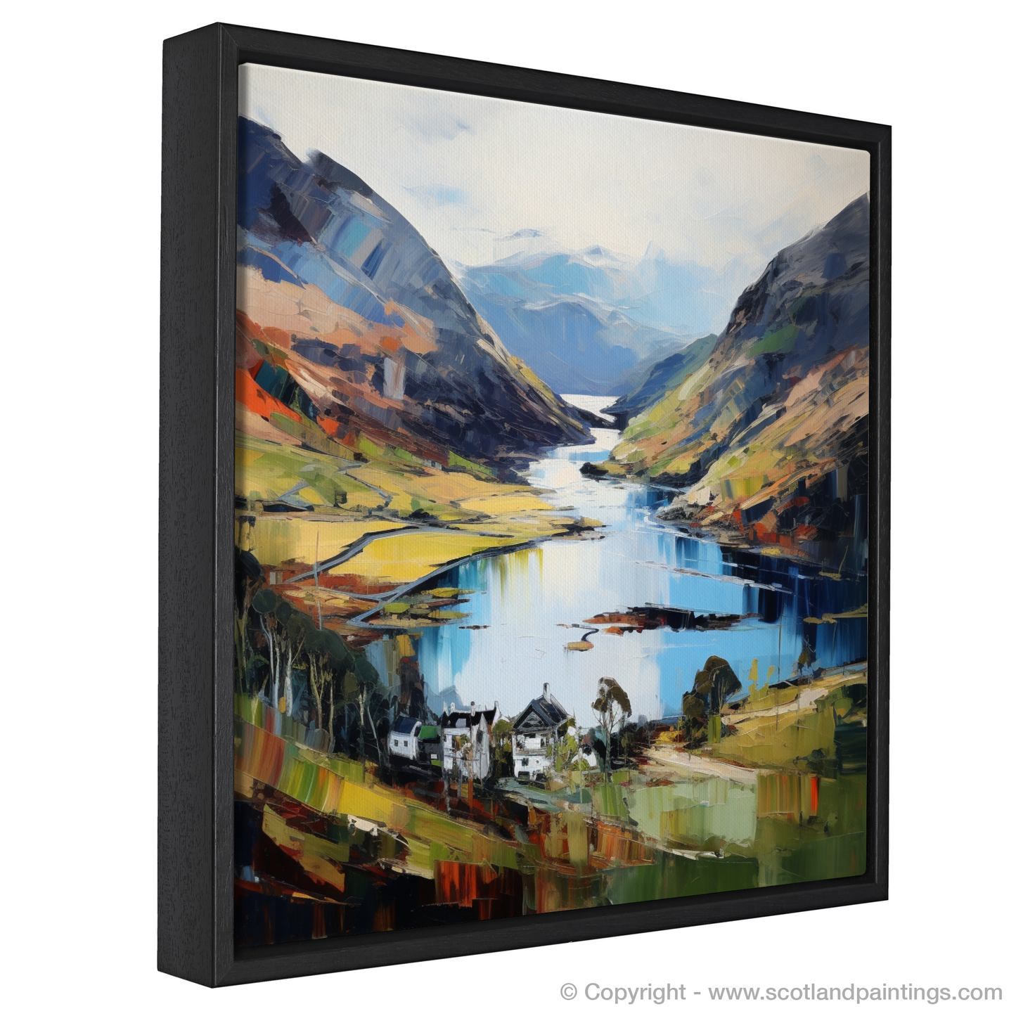 Painting and Art Print of Glenfinnan, Highlands entitled "Glenfinnan's Vivid Expression".