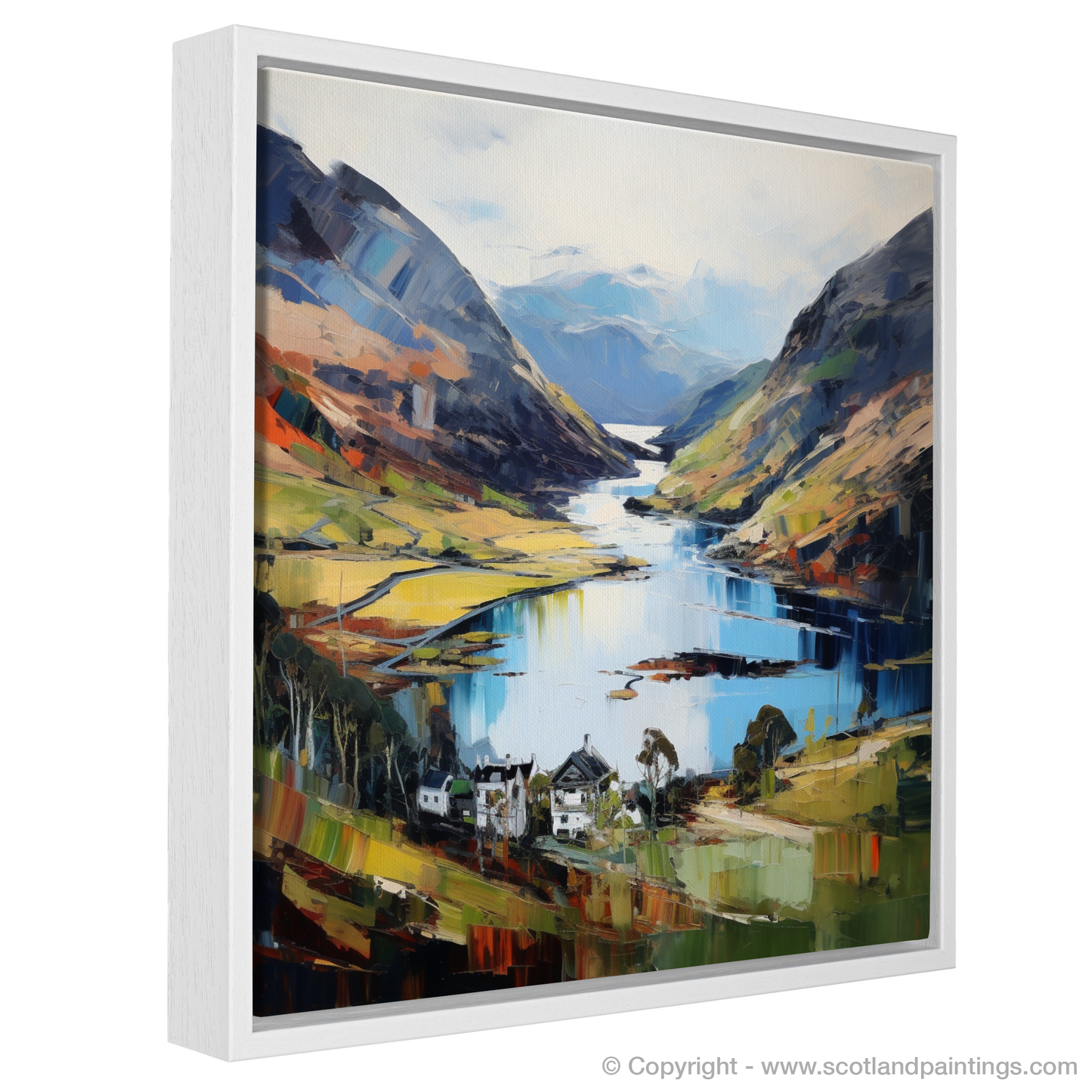 Painting and Art Print of Glenfinnan, Highlands entitled "Glenfinnan's Vivid Expression".