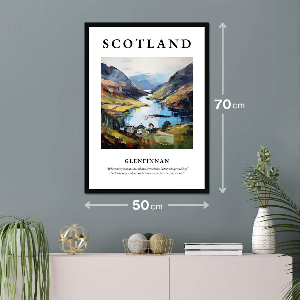 Poster of Glenfinnan hanging on a wall